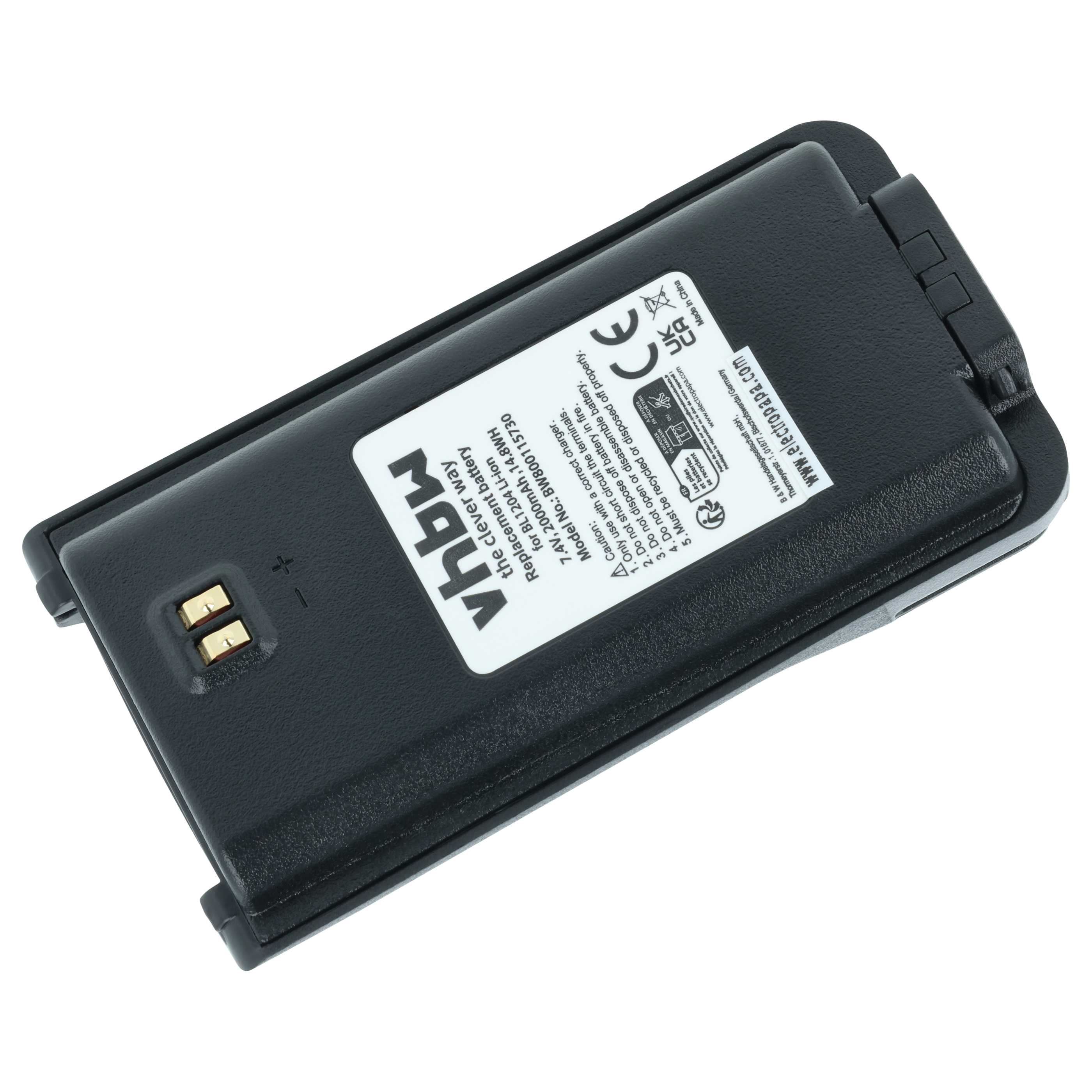 Radio Battery replaces Hyt / Hytera BL2001, BL1204 - 2000 mAh 7.4 V Li-Ion