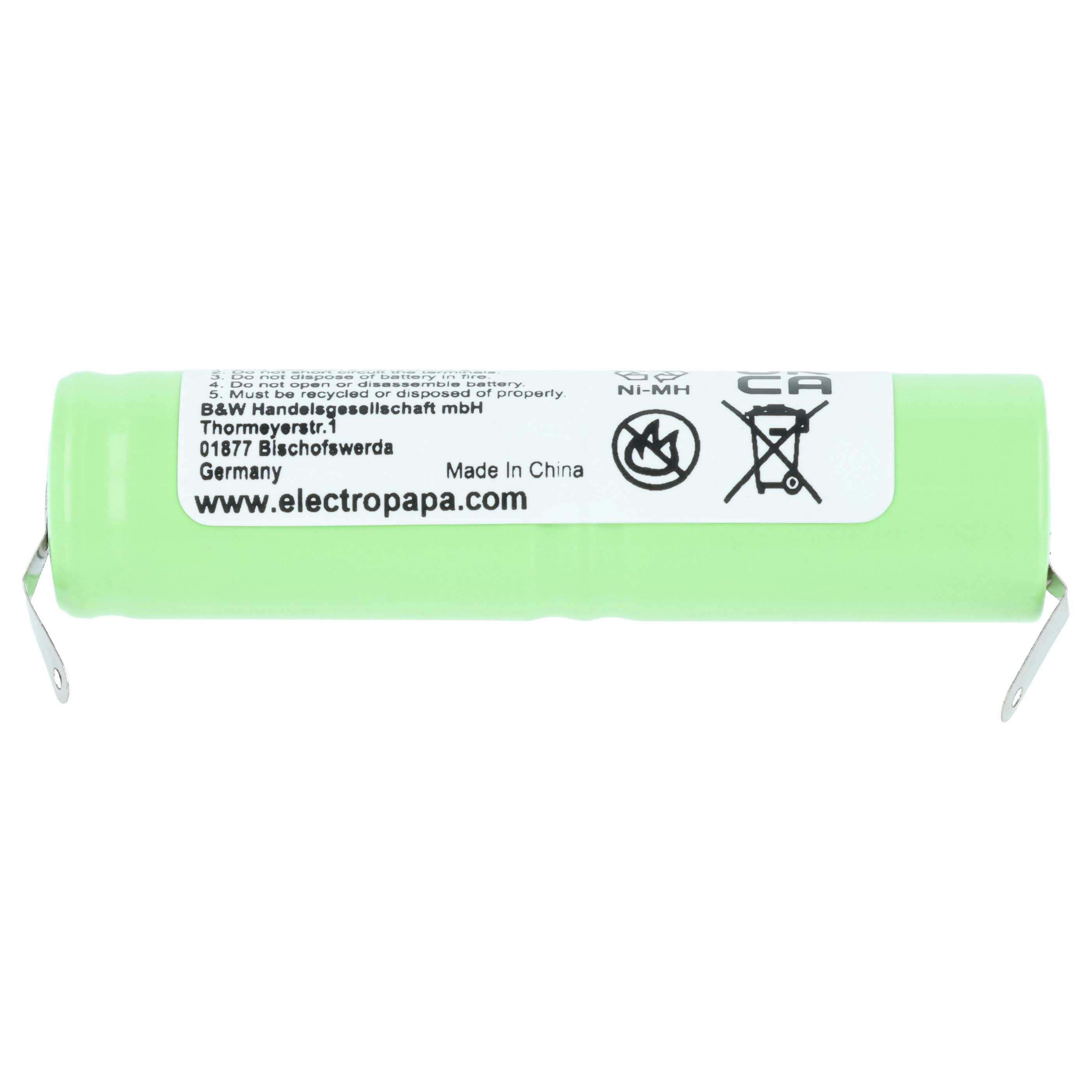 Batteria per spazzolino elettrico sostituisce Omron GP75AAH2A1H - 600mAh 2,4V NiMH