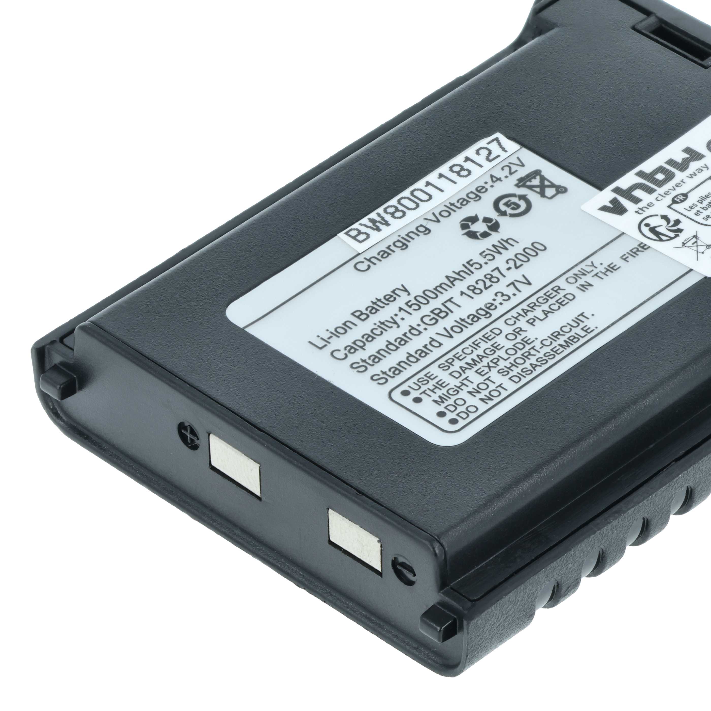 Radio 5x Battery replaces Baofeng BL-3L - 1500 mAh 3.7 V Li-Ion