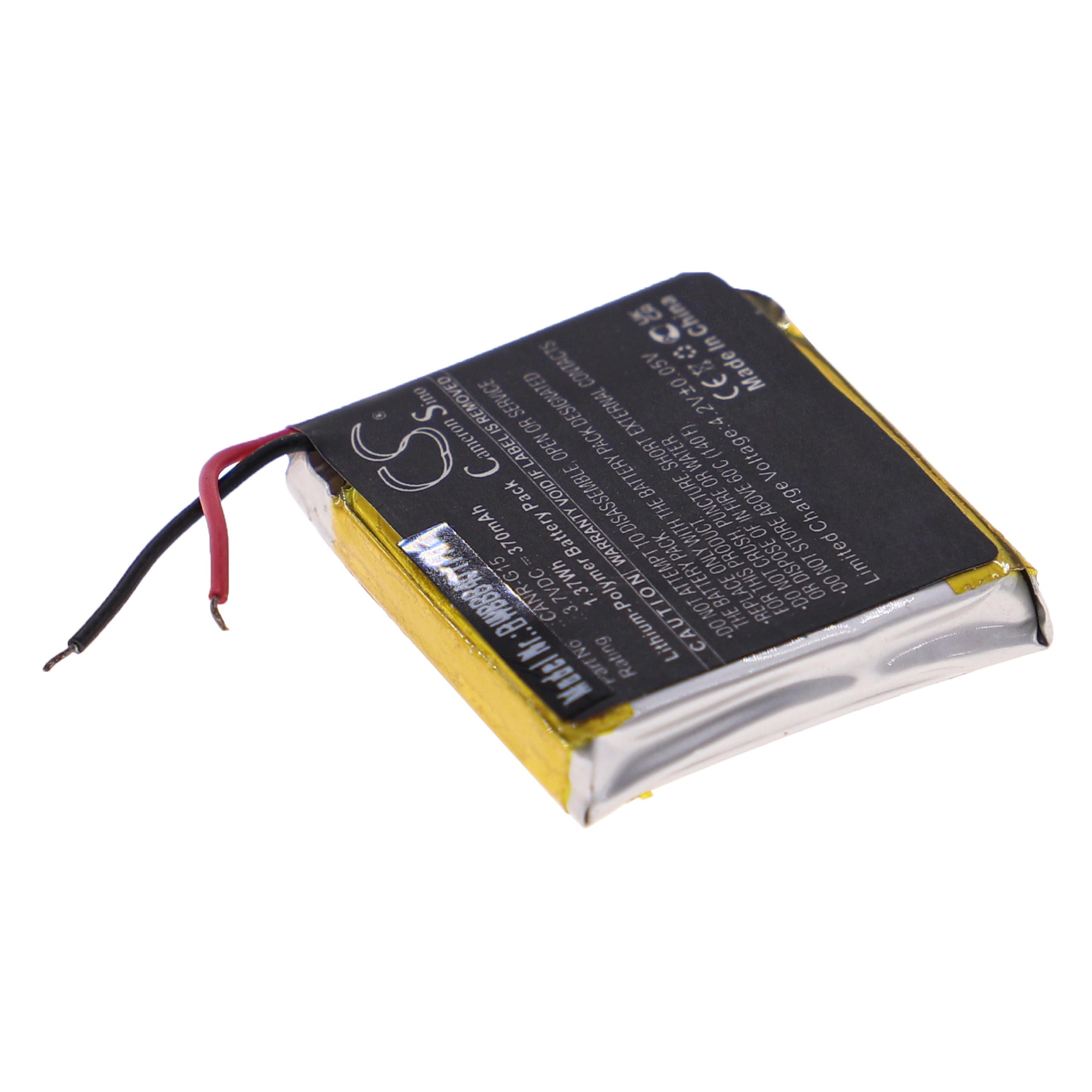 Batterie remplace Plutour CANR-G15 pour appareil photo - 370mAh 3,7V Li-polymère