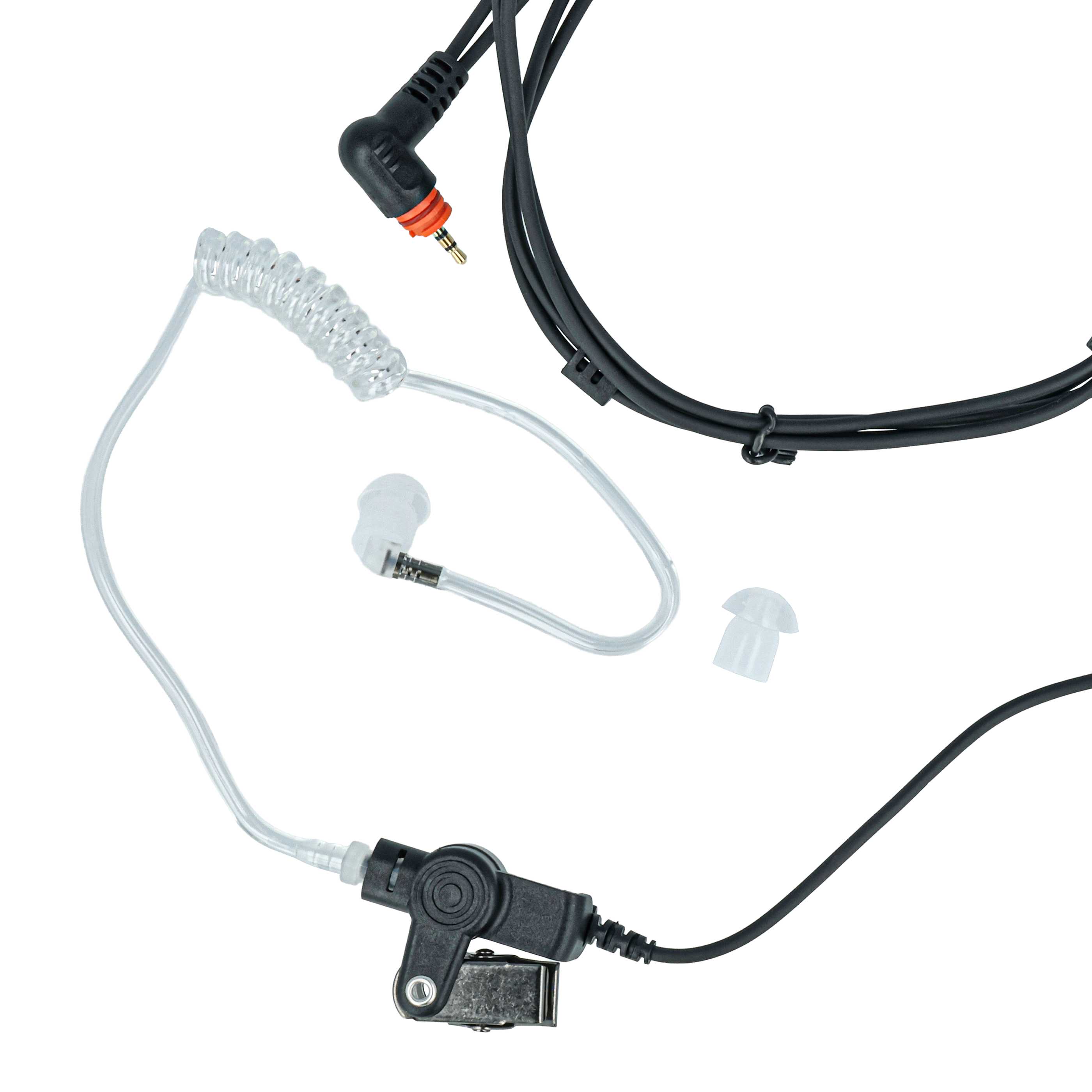 10x Security Headset suitable for Motorola SL1M Radio - "Take Call Button", Clip Mount + Phono Cable