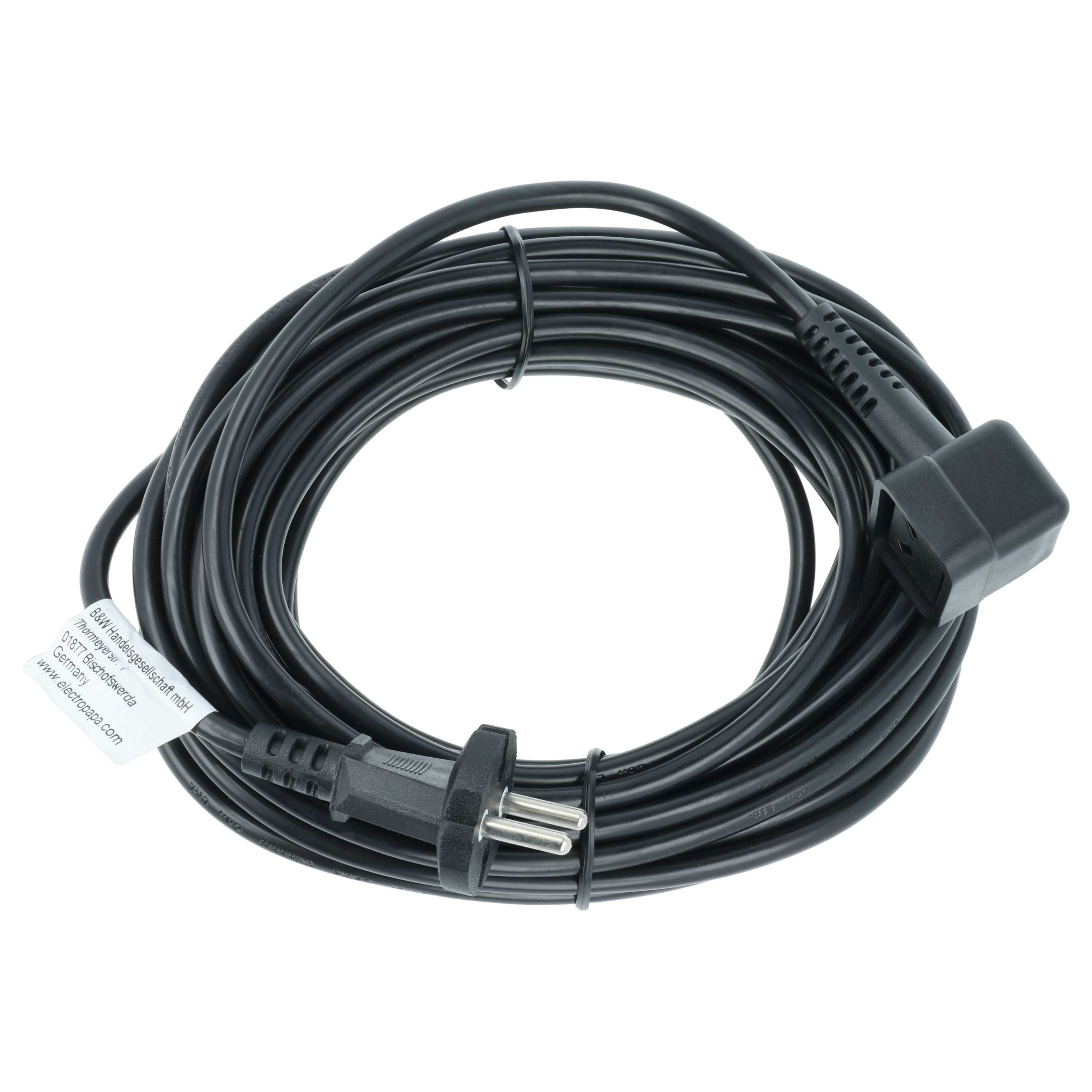 5x Power Cable suitable for Numatic NVP180-21 Vacuum Cleaner etc. - 10 m Cable