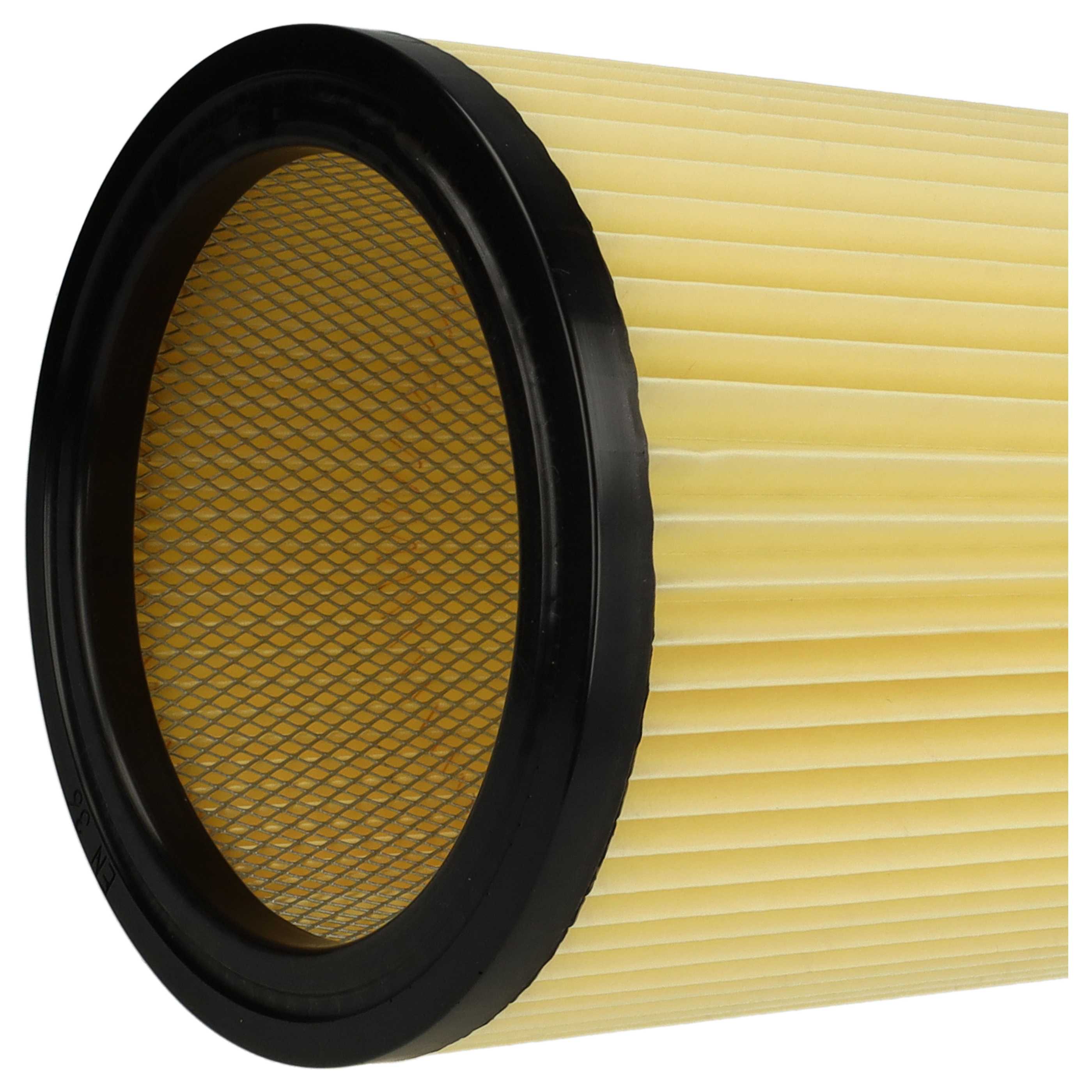 4x Filtercartridge filter replaces Hikoki Hitachi 710060 for Hikoki Hitachi Vacuum Cleaner, black / yellow