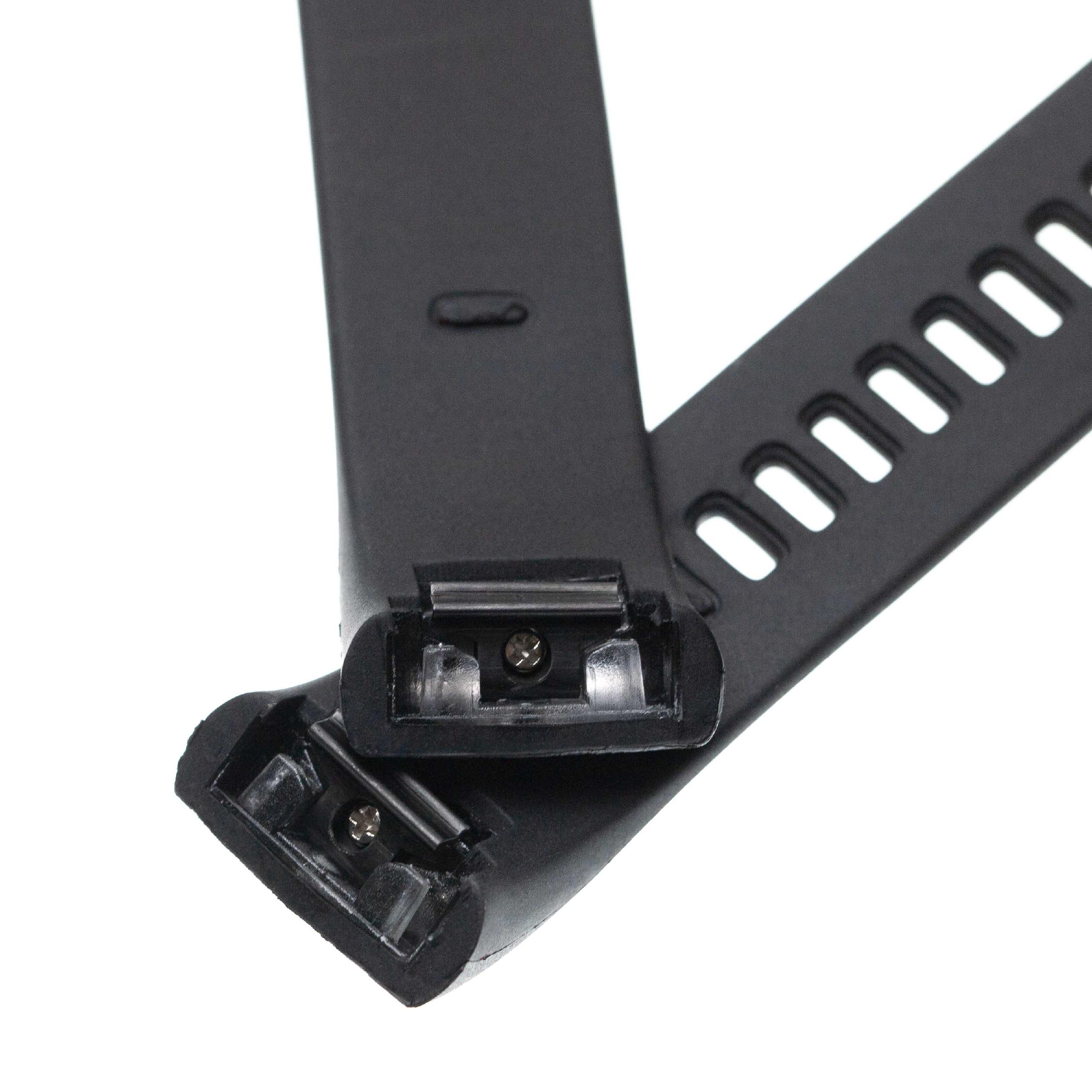 Armband für Xiaomi / Huami Amazfit Smartwatch - 10 + 8,2 cm lang, Silikon, schwarz