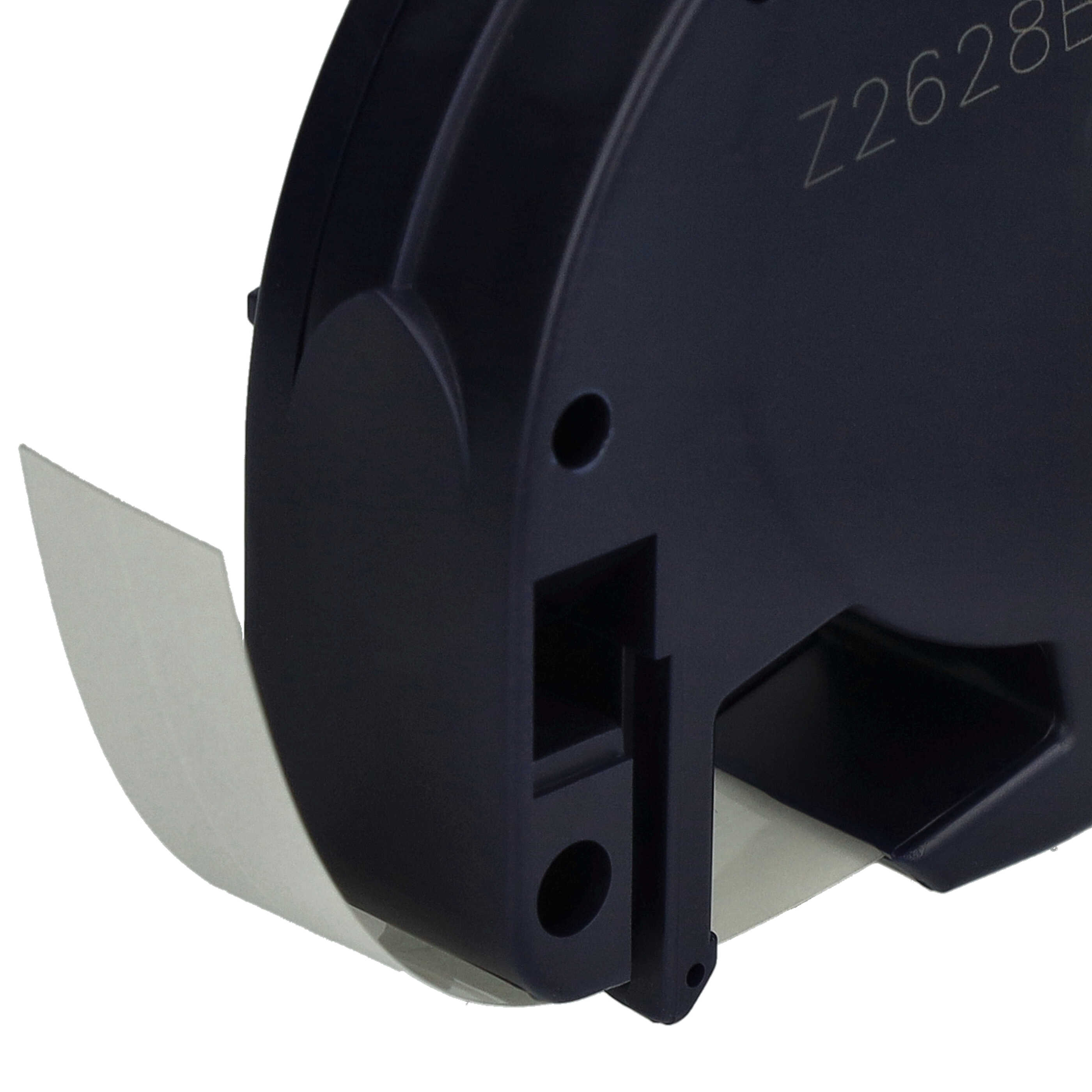 Label TapePlastic replaces Dymo S0721530, 16951 - 12 mm Black to Transparent