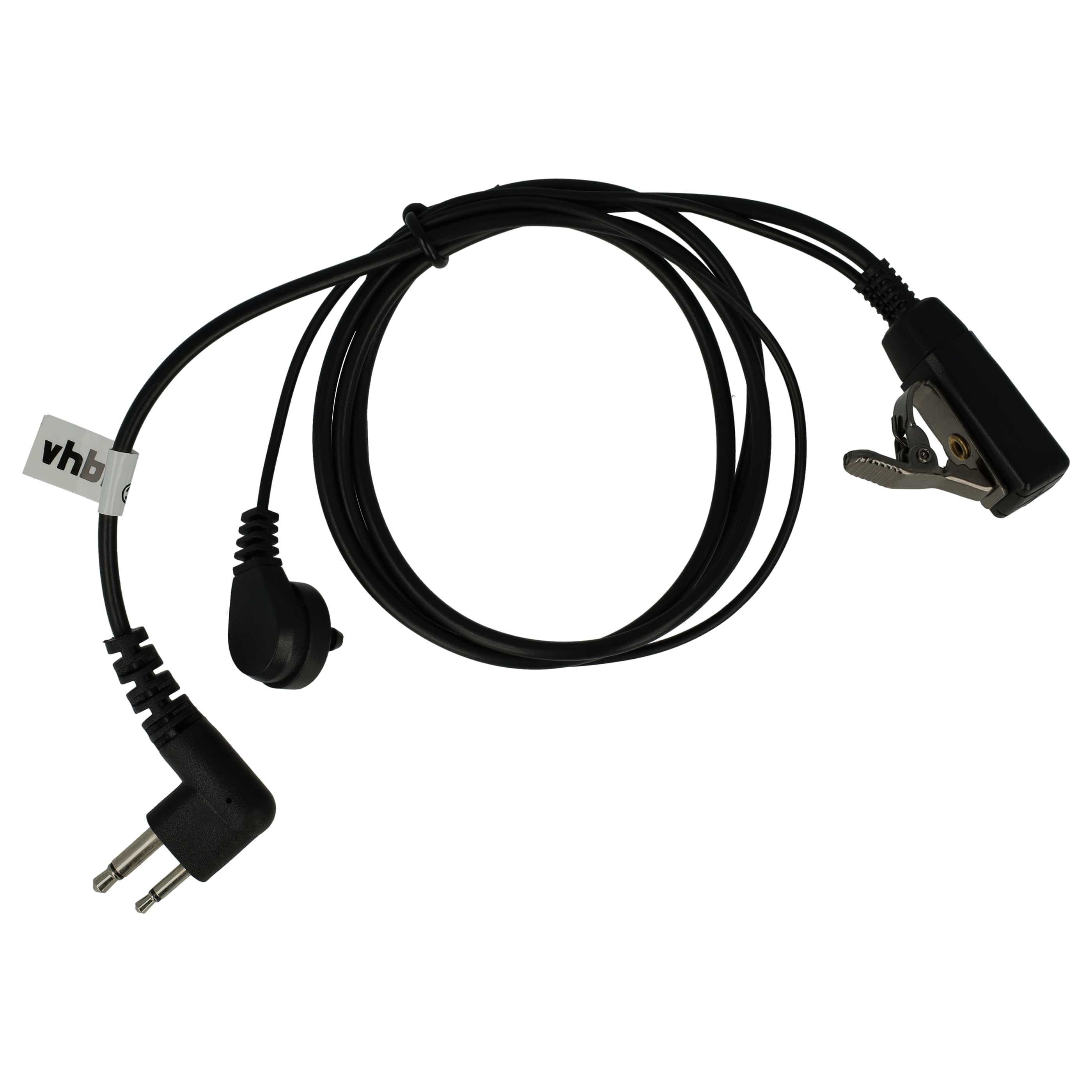 10x Security Radio Headset suitable for Motorola GP300 - "Take Call Button", Clip Mount + Phono Cable