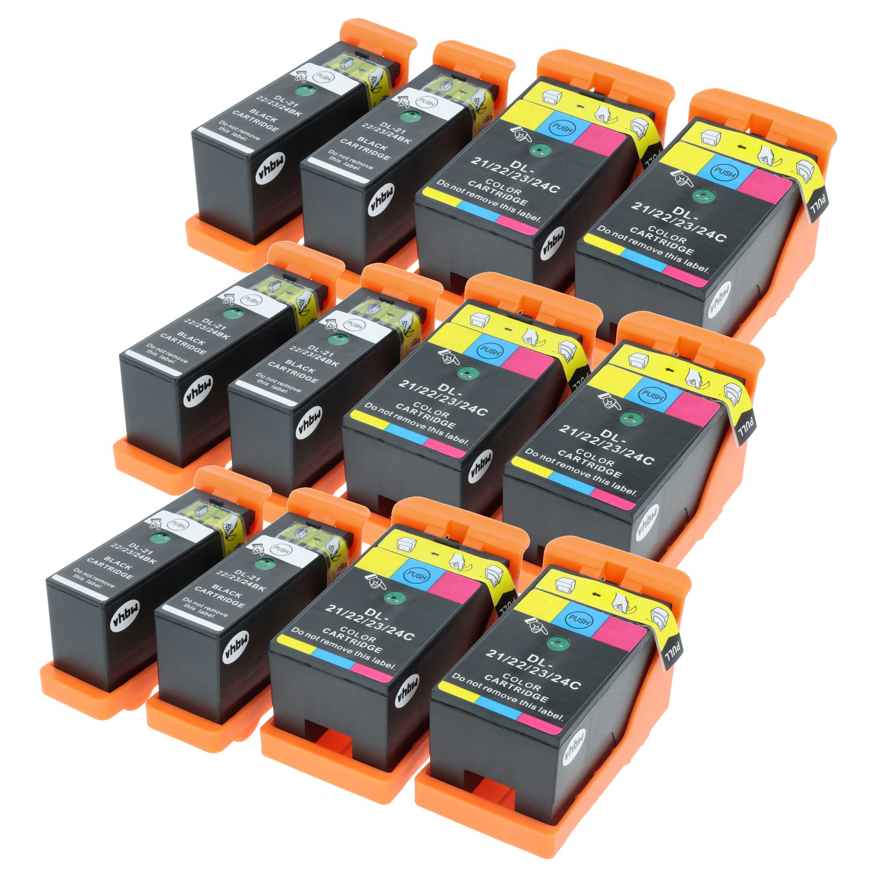 12x Ink Cartridges replaces Dell 22, 21, 23, 24 for P513 Printer - B/C/M/Y