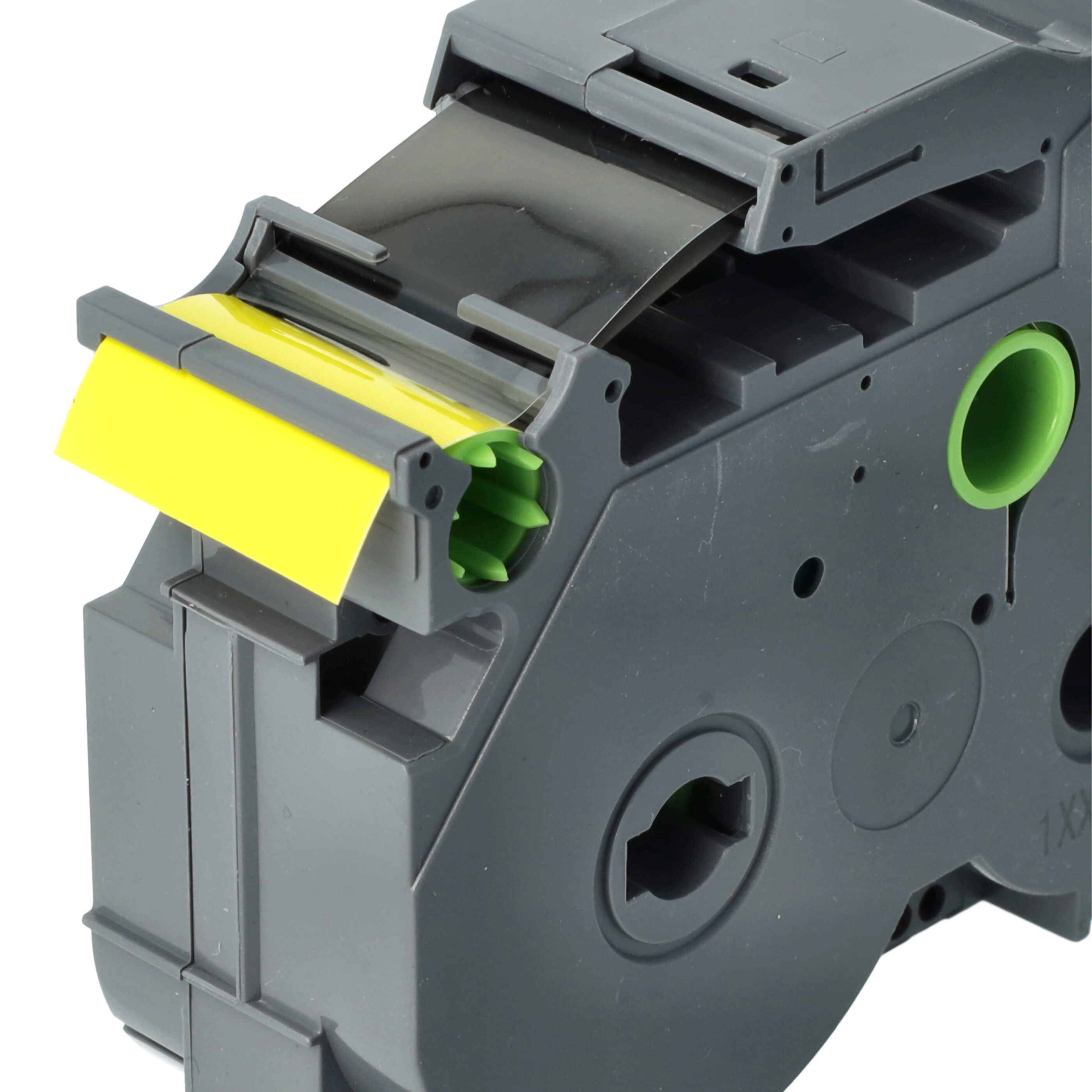 Cassetta nastro sostituisce Brother TZE-FX651 per etichettatrice Brother 24mm nero su giallo, flessibile