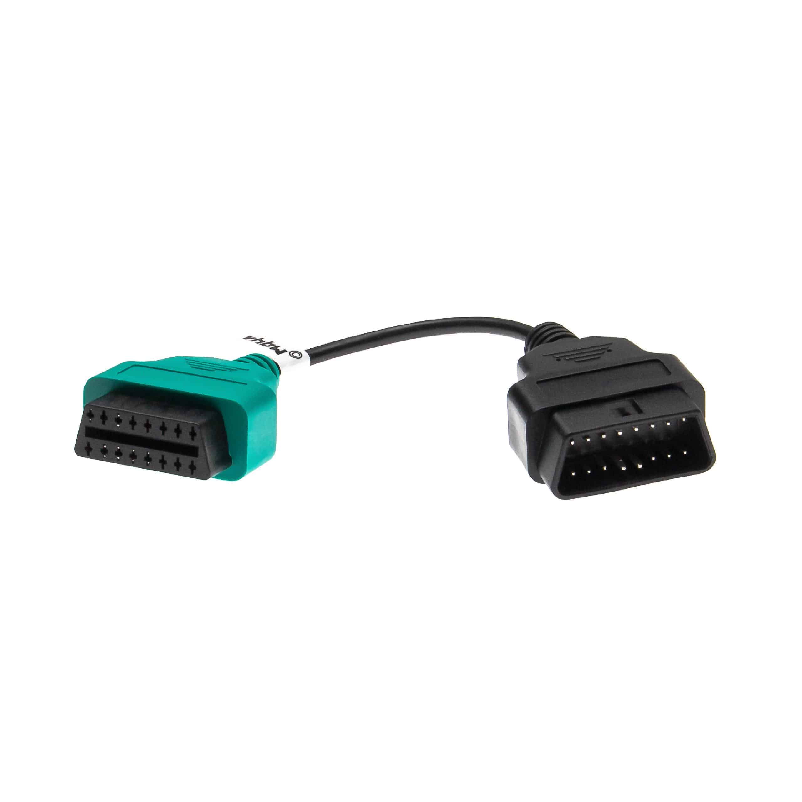 vhbw OBD2 Adapter A1 16Pin OBD1 to OBD2 suitable for GT Alfa Romeo, Fiat, Lancia GT Car, Vehicle - 22 cm