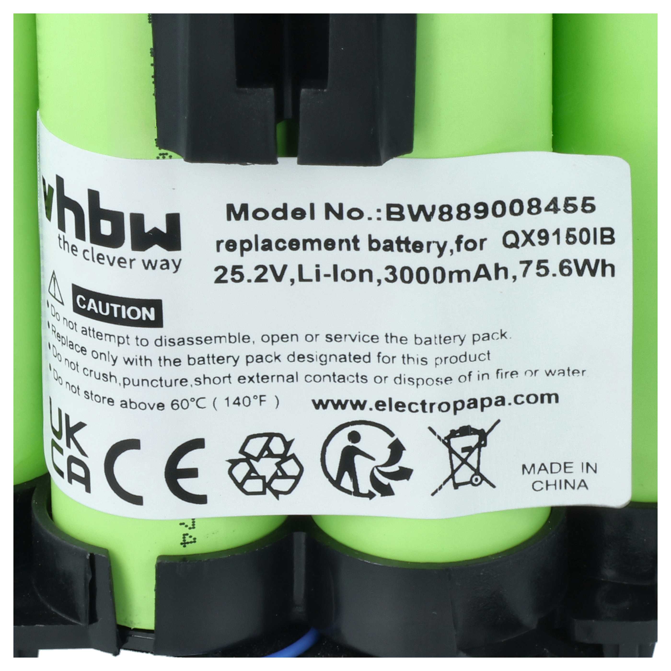 Akumulator do odkurzacza AEG zamiennik AEG 4055542544, 4055478301, 140231463013 - 3000mAh 25,2V Li-Ion
