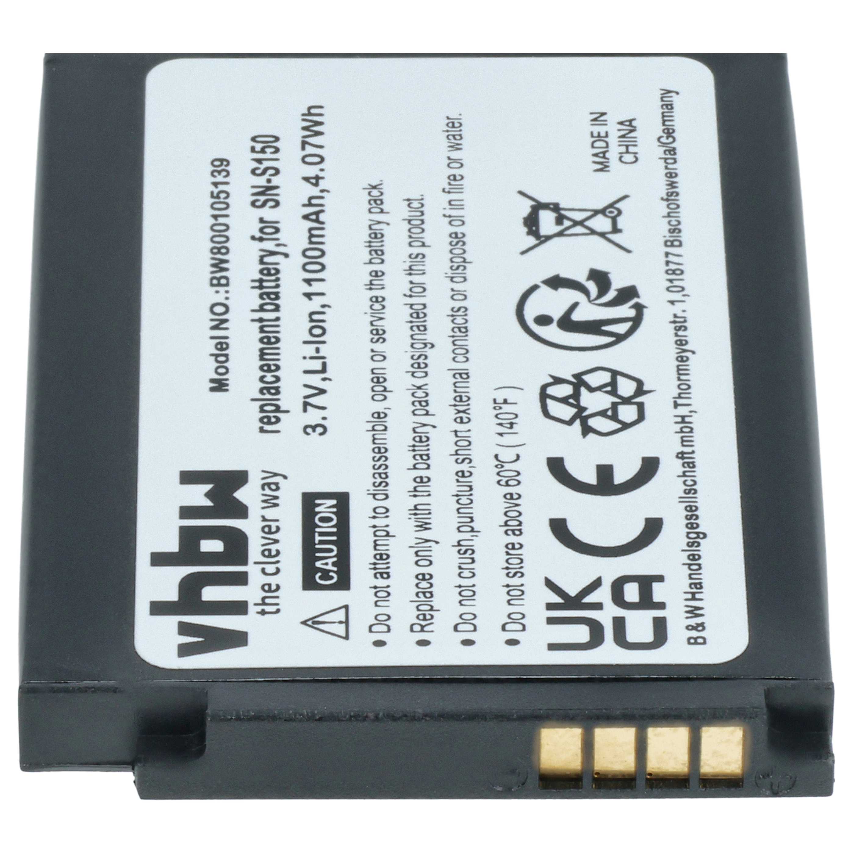 Baby Monitor Battery replaces Philips 996510061843, SN-S150, N-S150, 20600002300 - 1100 mAh 3.7 V Li-Ion