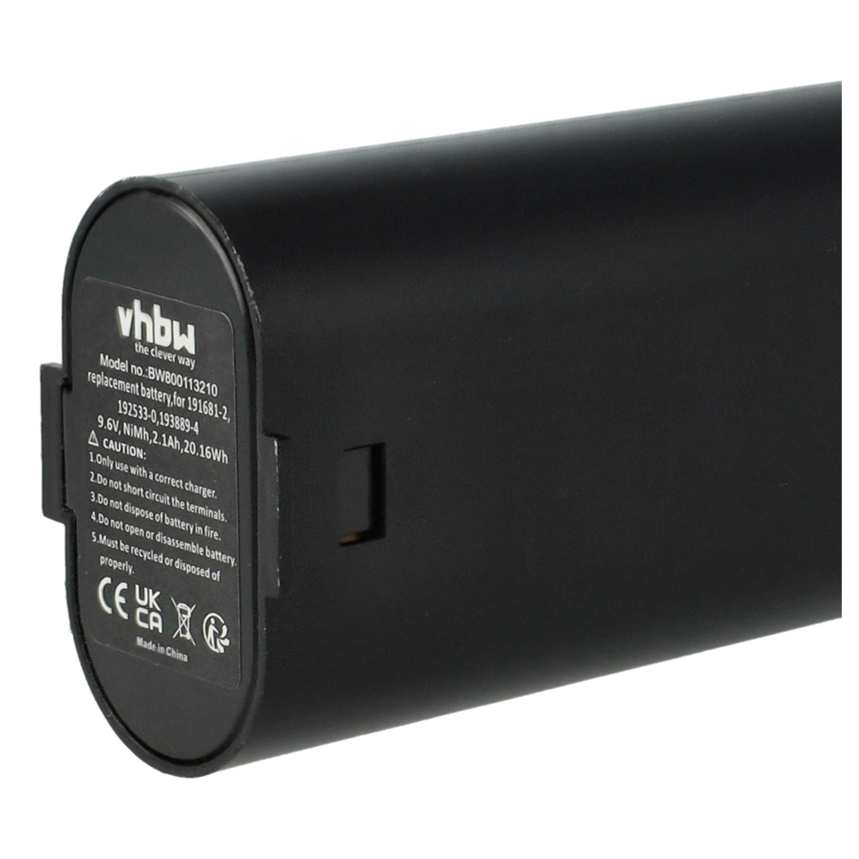 3x Battery replaces Makita 193890-9, 193889-4, 192533-0, 191681-2 Electric Power Tool - 2100 mAh, 9.6 V, NiMH