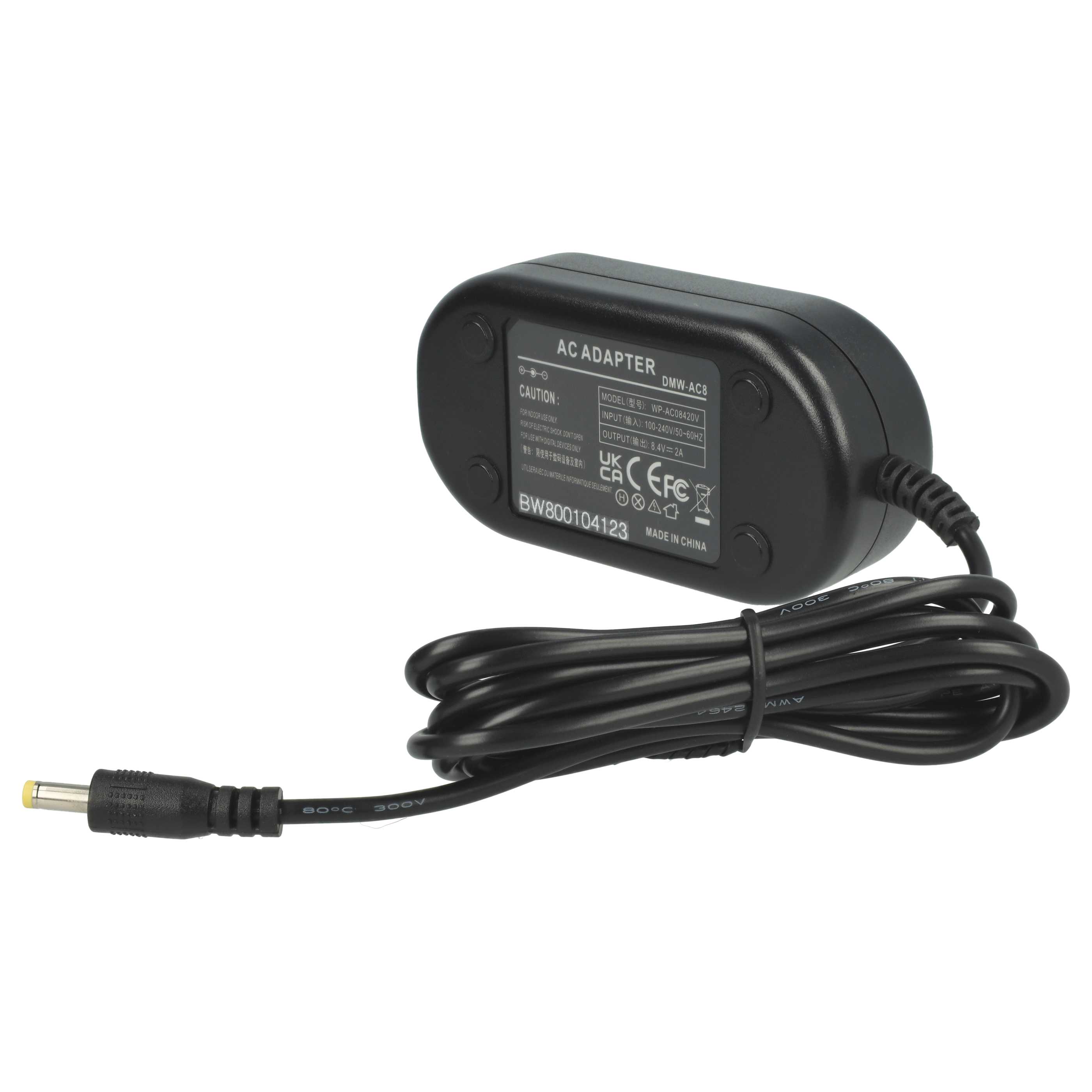 Power Supply replaces DMW-AC8EG DMW-AC8 DMW-DCC12 for Panasonic Camera + DC Coupler as Panasonic - 2 m