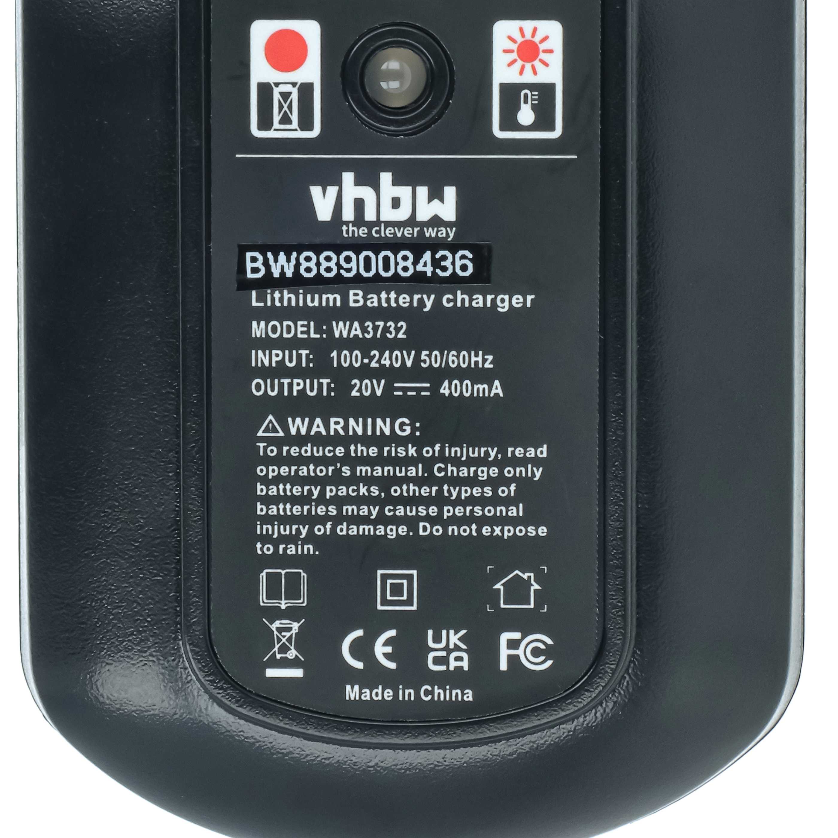 Caricabatterie + alimentatore per batterie utensile Worx WX170 - Li-Ion