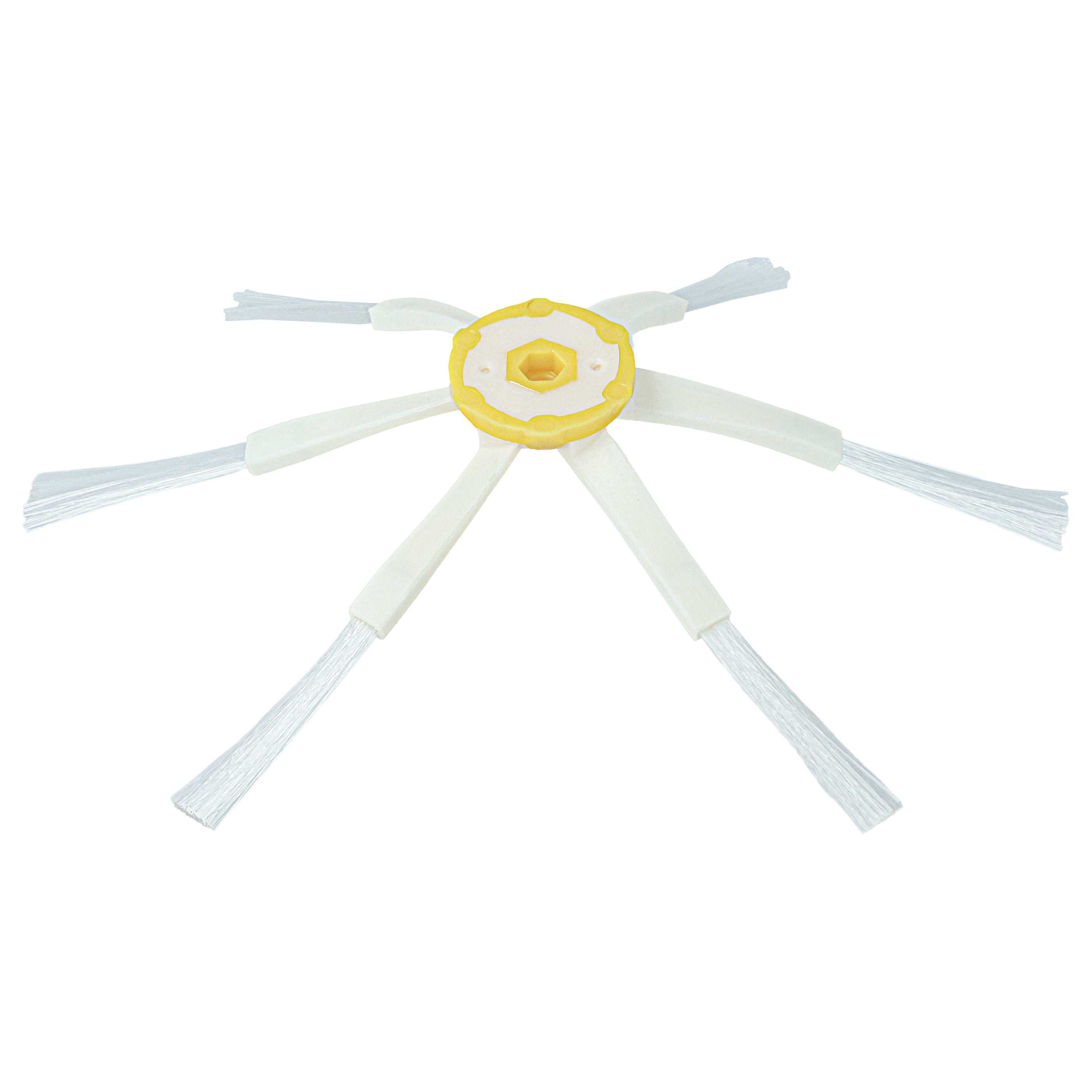 3x Side Brush suitable for iRobot Roomba 866, 886, 900, 980 Robot Vacuum Cleaner - 6-armed, white