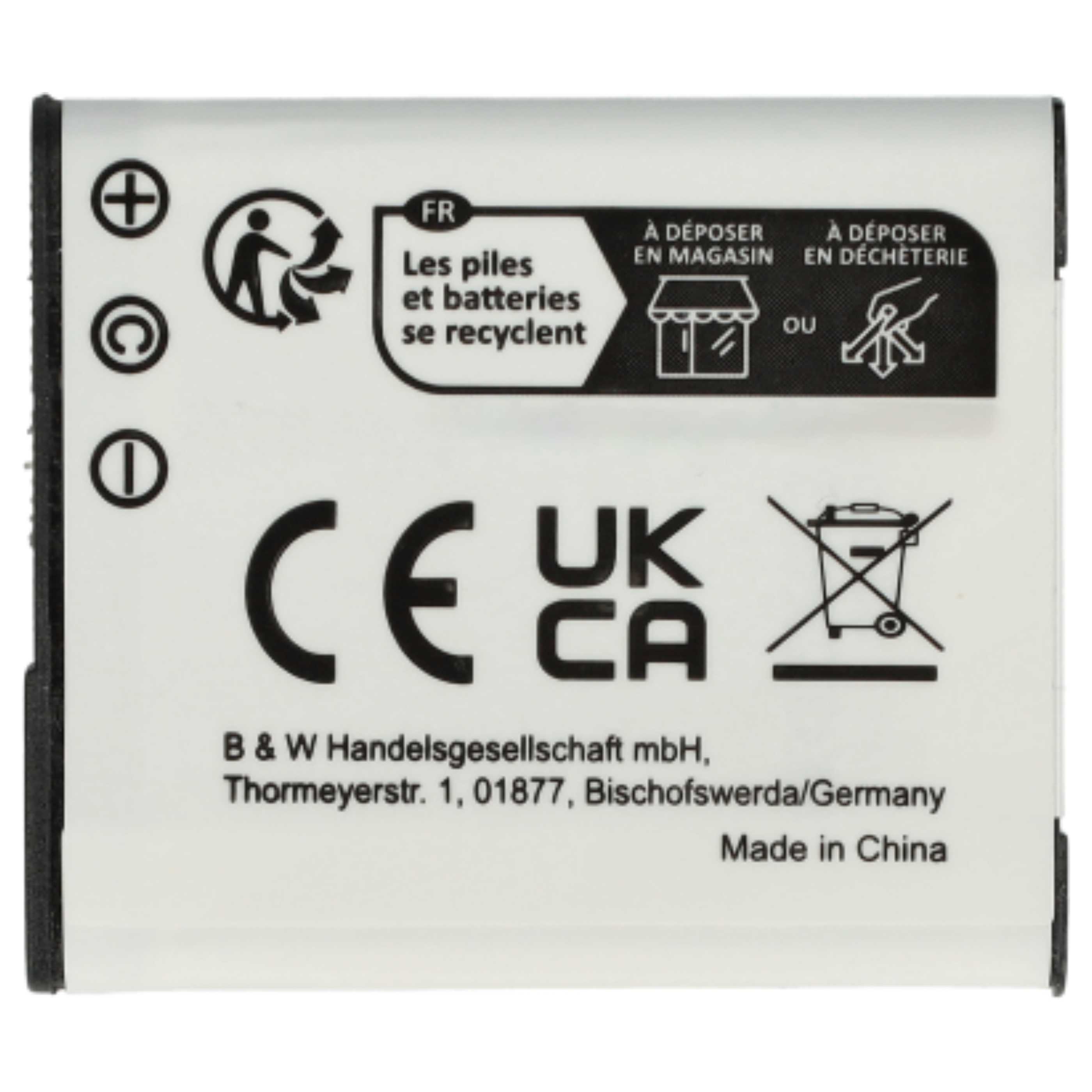 3x Battery replaces Sony NP-BN1 - 600mAh, 3.6V, Li-Ion