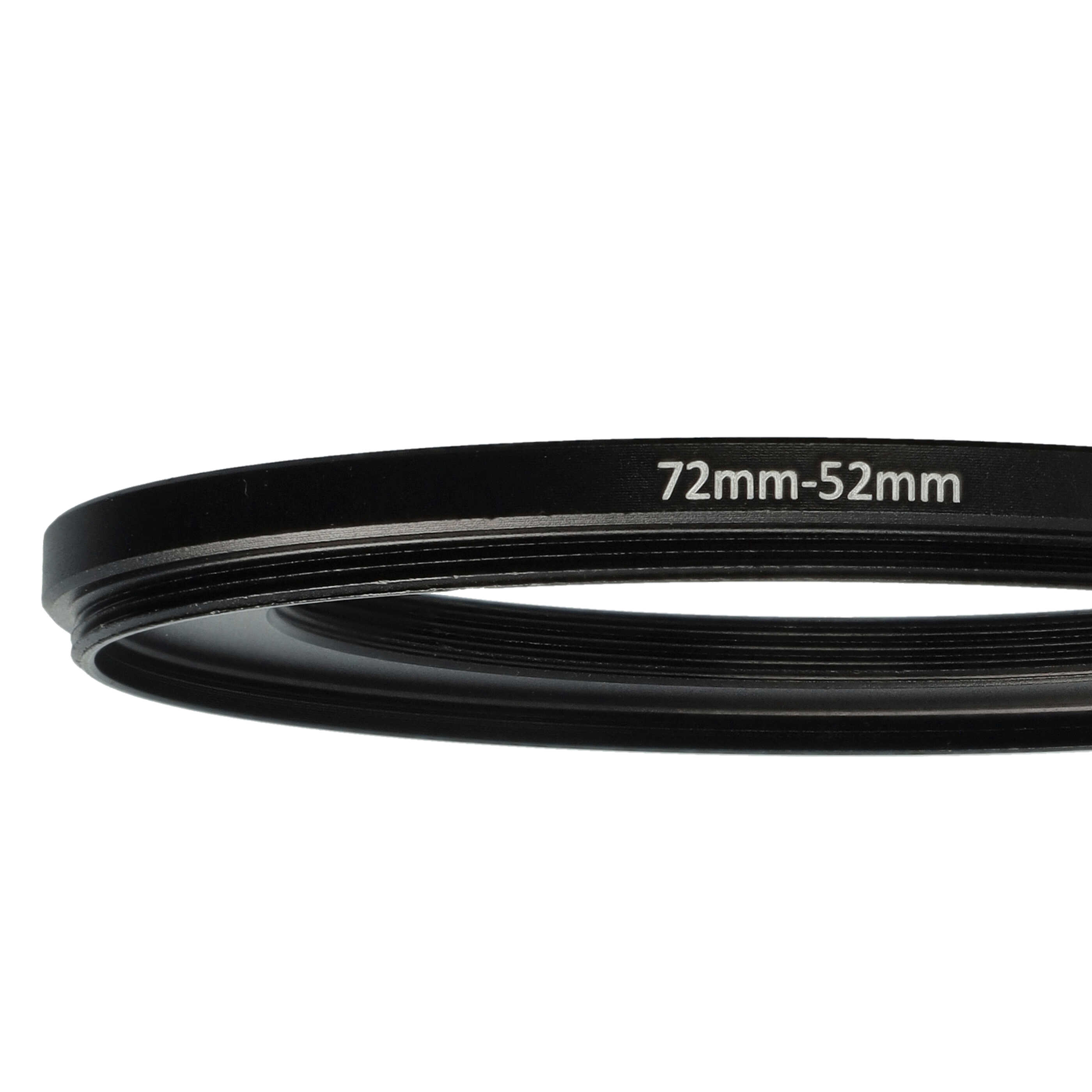 Step-Down Ring Adapter from 72 mm to 52 mm for various Camera Lenses