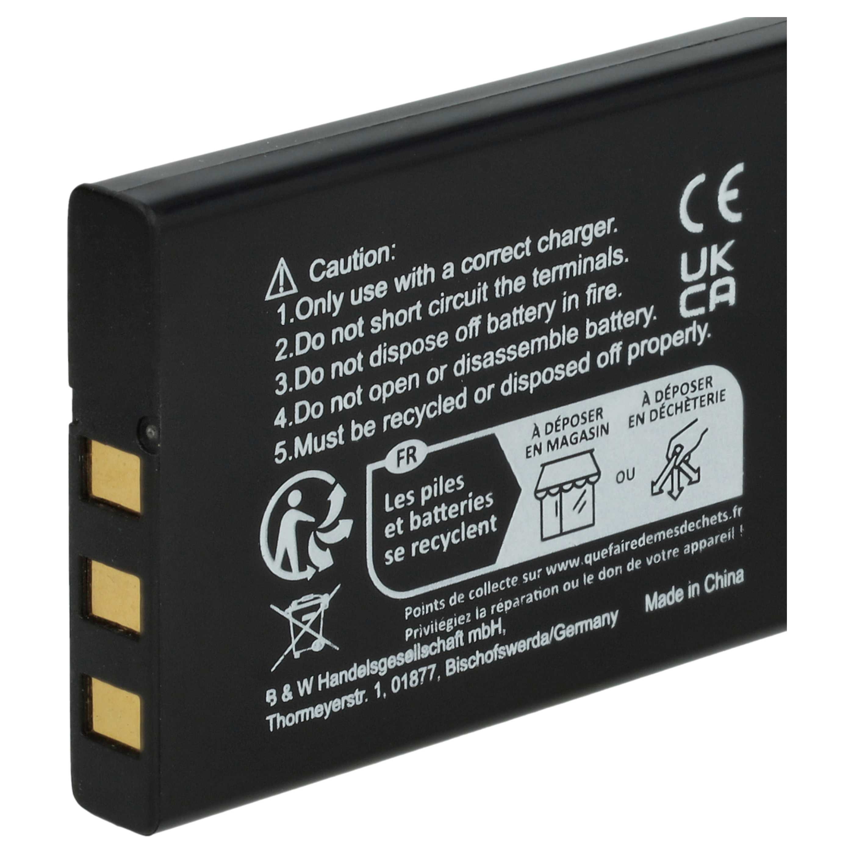 3x Battery replaces Aiptek ZPT-NP60 - 1000mAh, 3.6V, Li-Ion