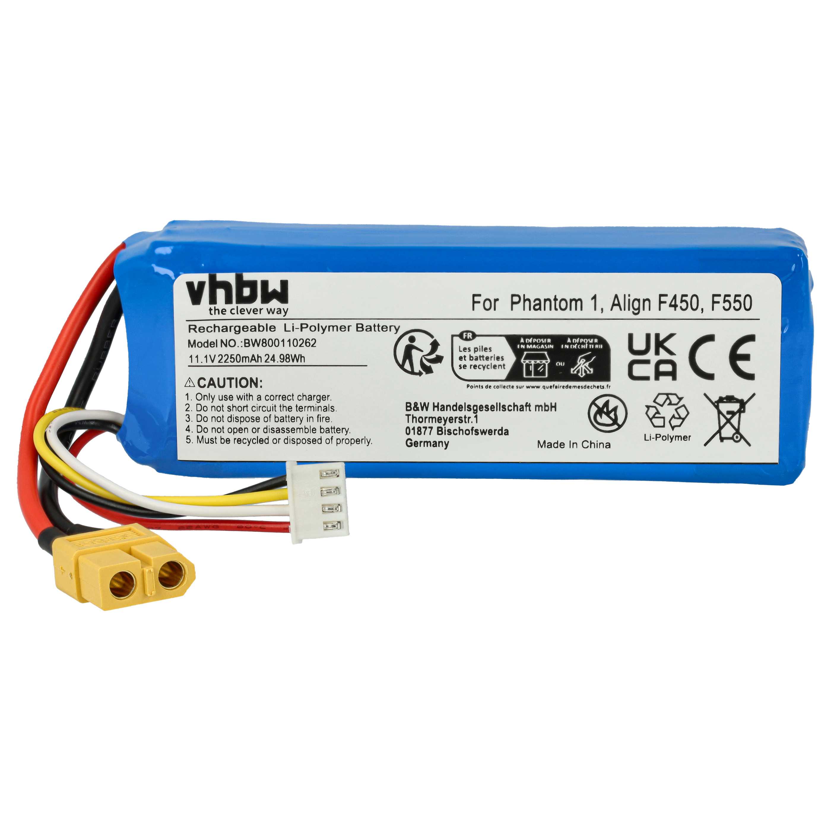 2x Batteries remplace DJI P1-12 pour drone DJI- 2250mAh 11,1V Li-polymère