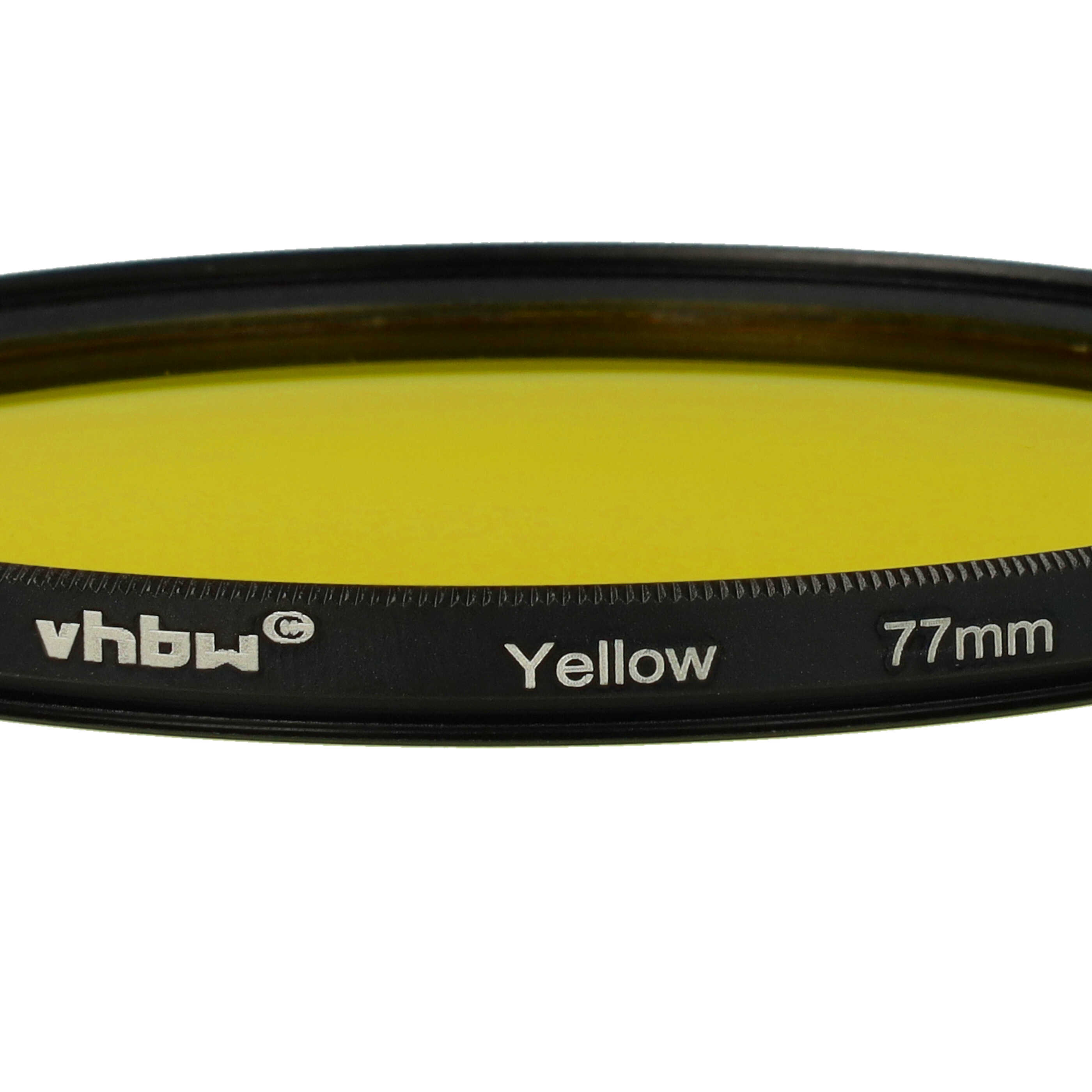 Coloured Filter, Yellow suitable for Camera Lenses with 77 mm Filter Thread - Yellow Filter