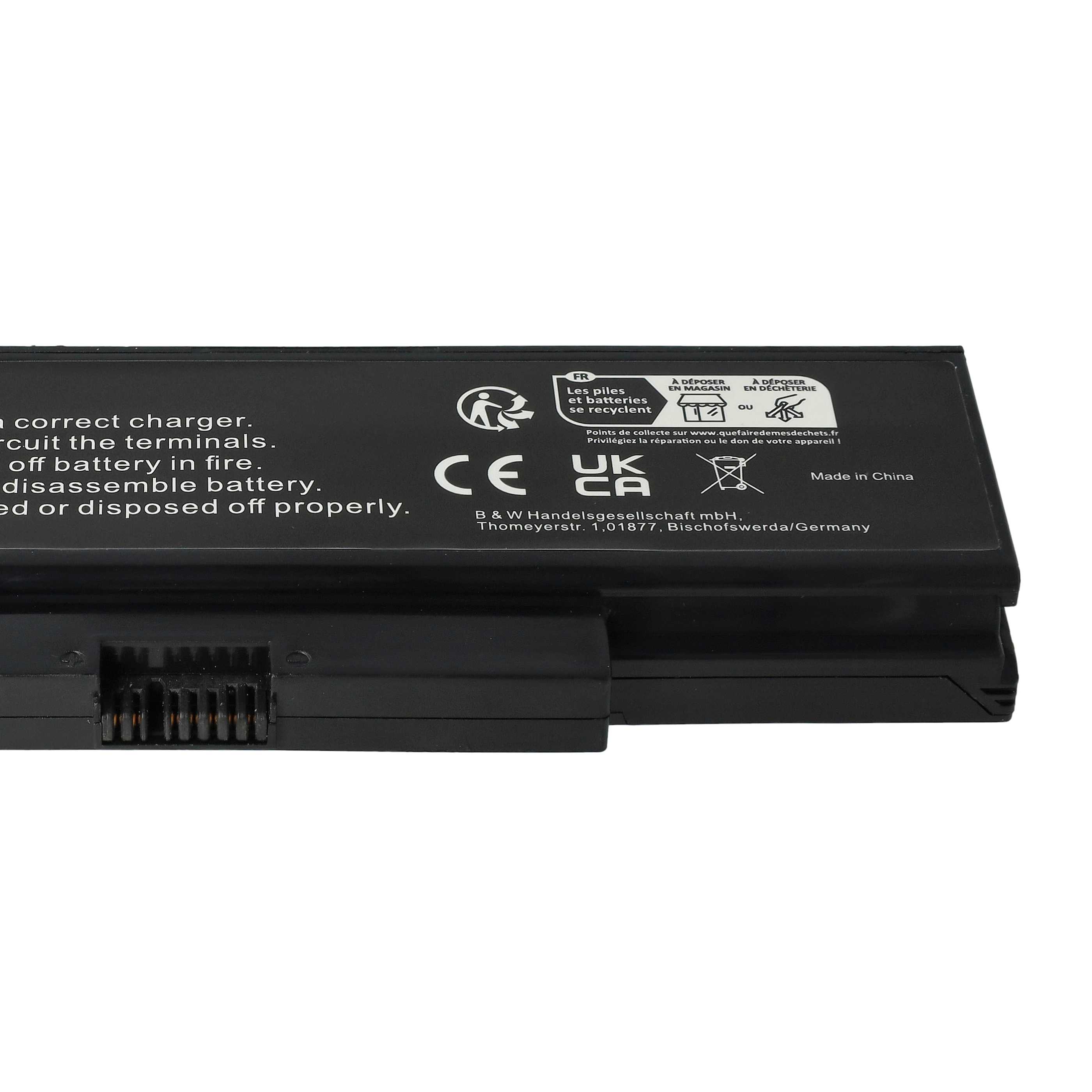 Notebook-Akku als Ersatz für Lenovo 45N1761, 45N1760, 45N1759, 45N1758 - 4400mAh 10,8V Li-Ion, schwarz