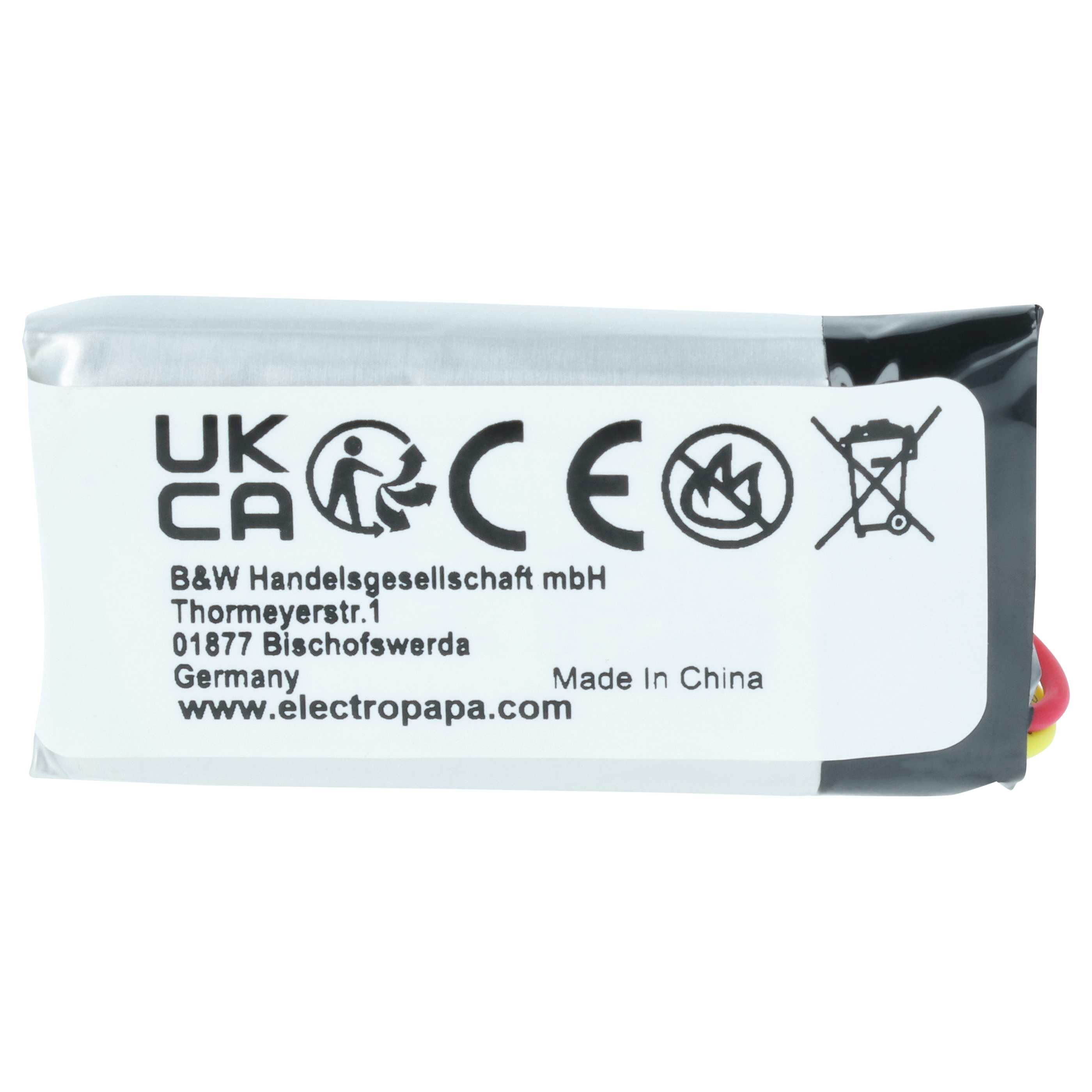Stereo Amp Battery replaces Sennheiser AHB571935PCT-03, BAP 800, 586477, 573695 - 280 mAh 3.7 V Li-polymer
