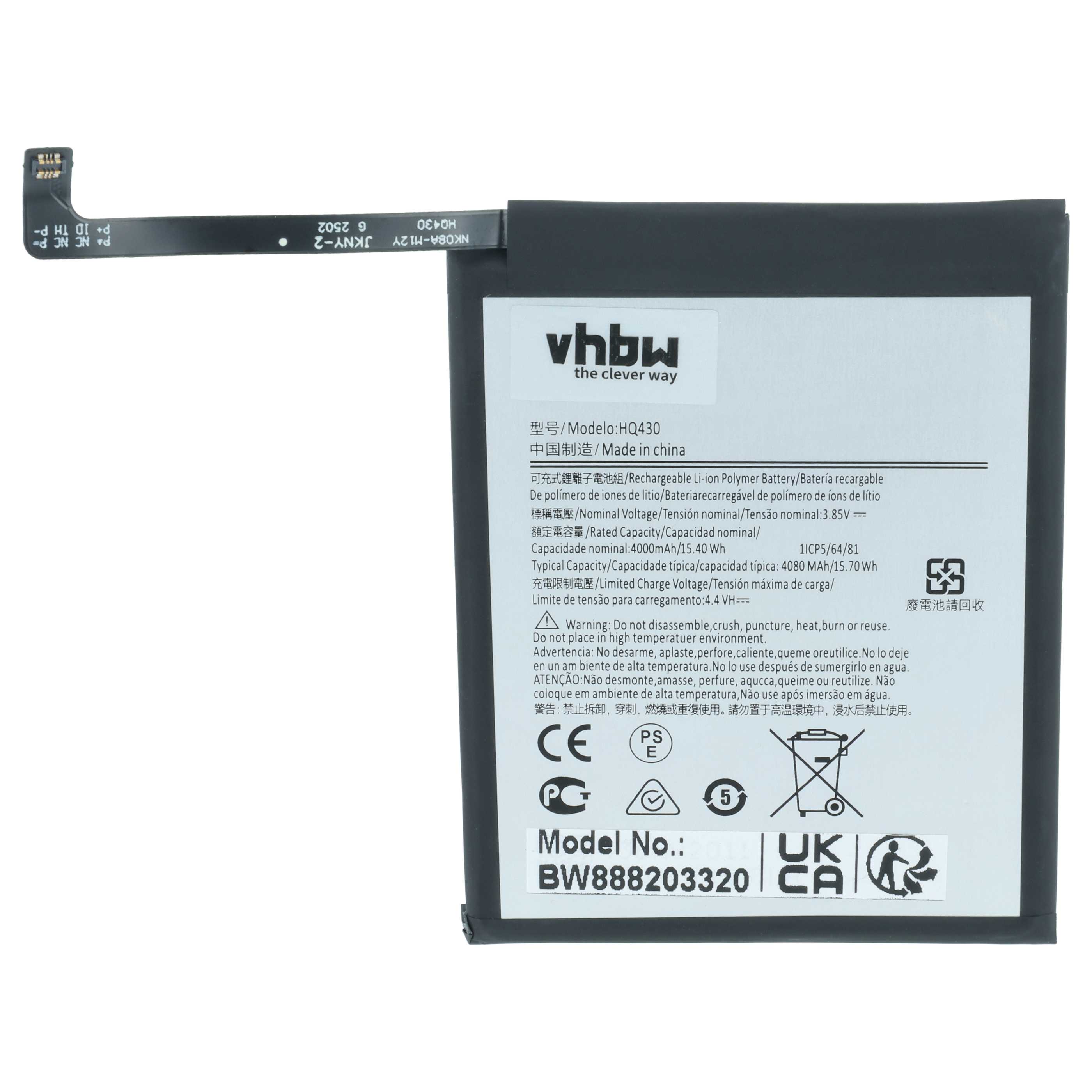 Akumulator do telefonu smartfona zamiennik Nokia HQ430 - 3900 mAh 3,85 V LiPo