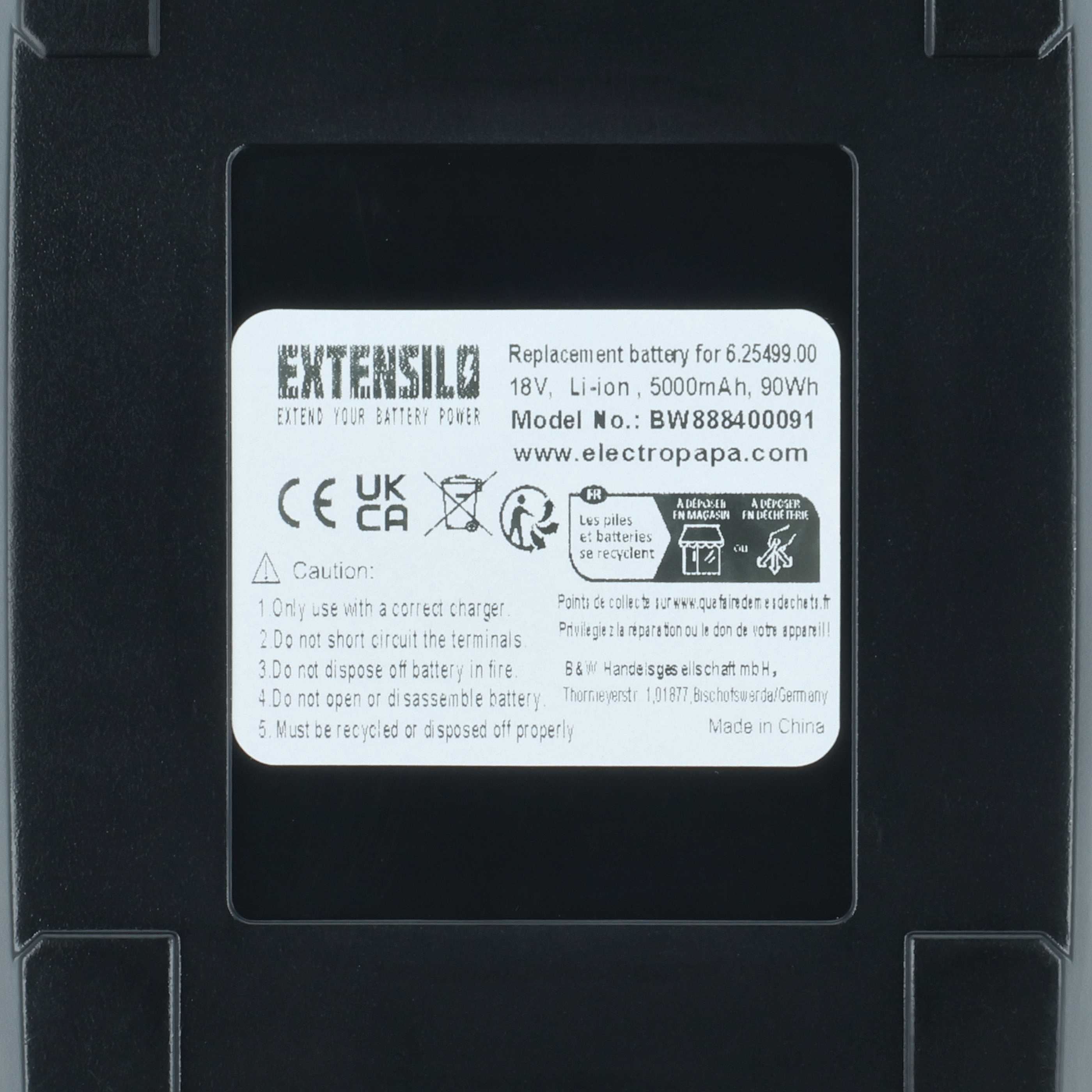 Batteria sostituisce Gesipa GES1679689 per attrezzo - 5Ah 18V Li-Ion