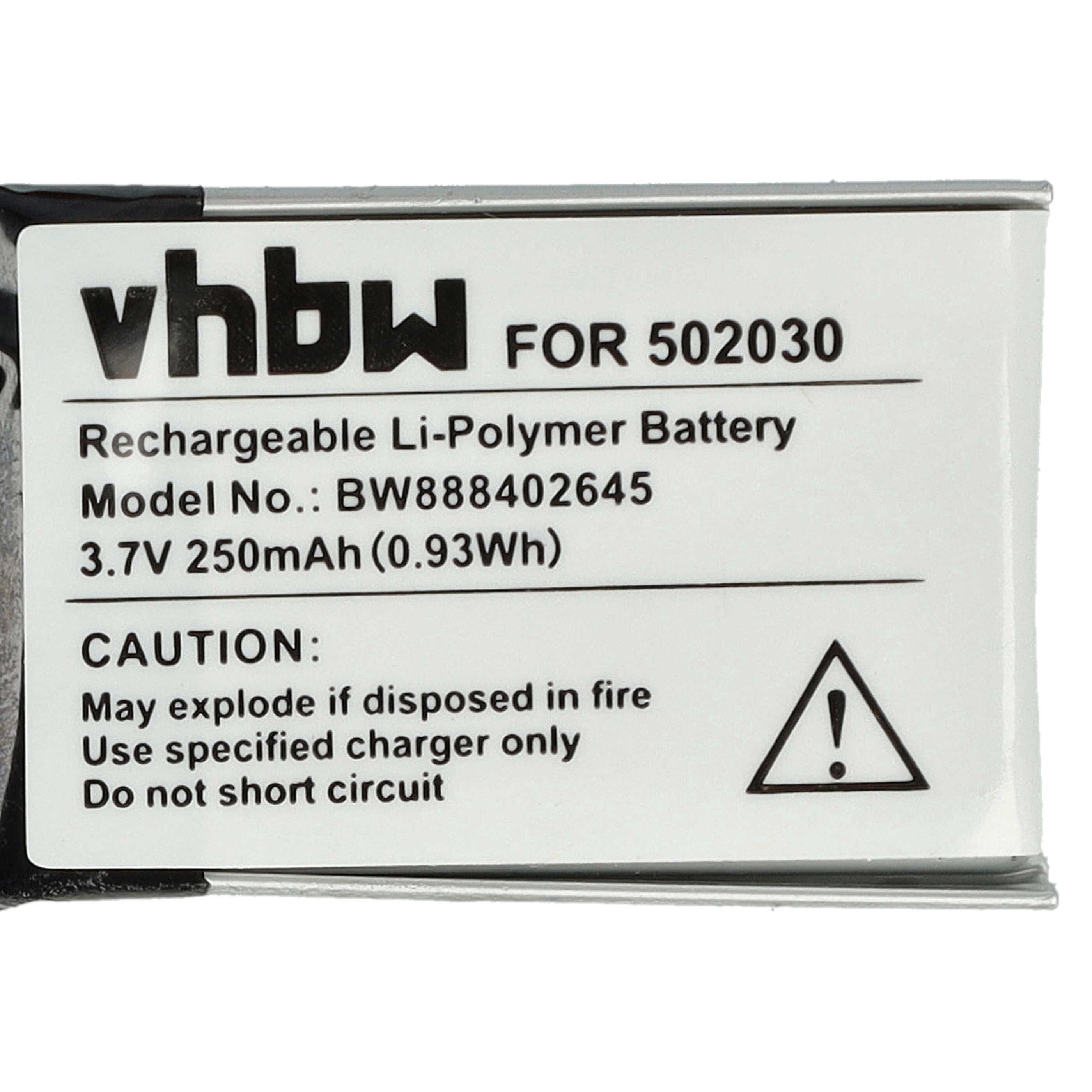 Akumulator do licznika rowerowego zamiennik Bosch 502030 - 250 mAh 3,7 V LiPo