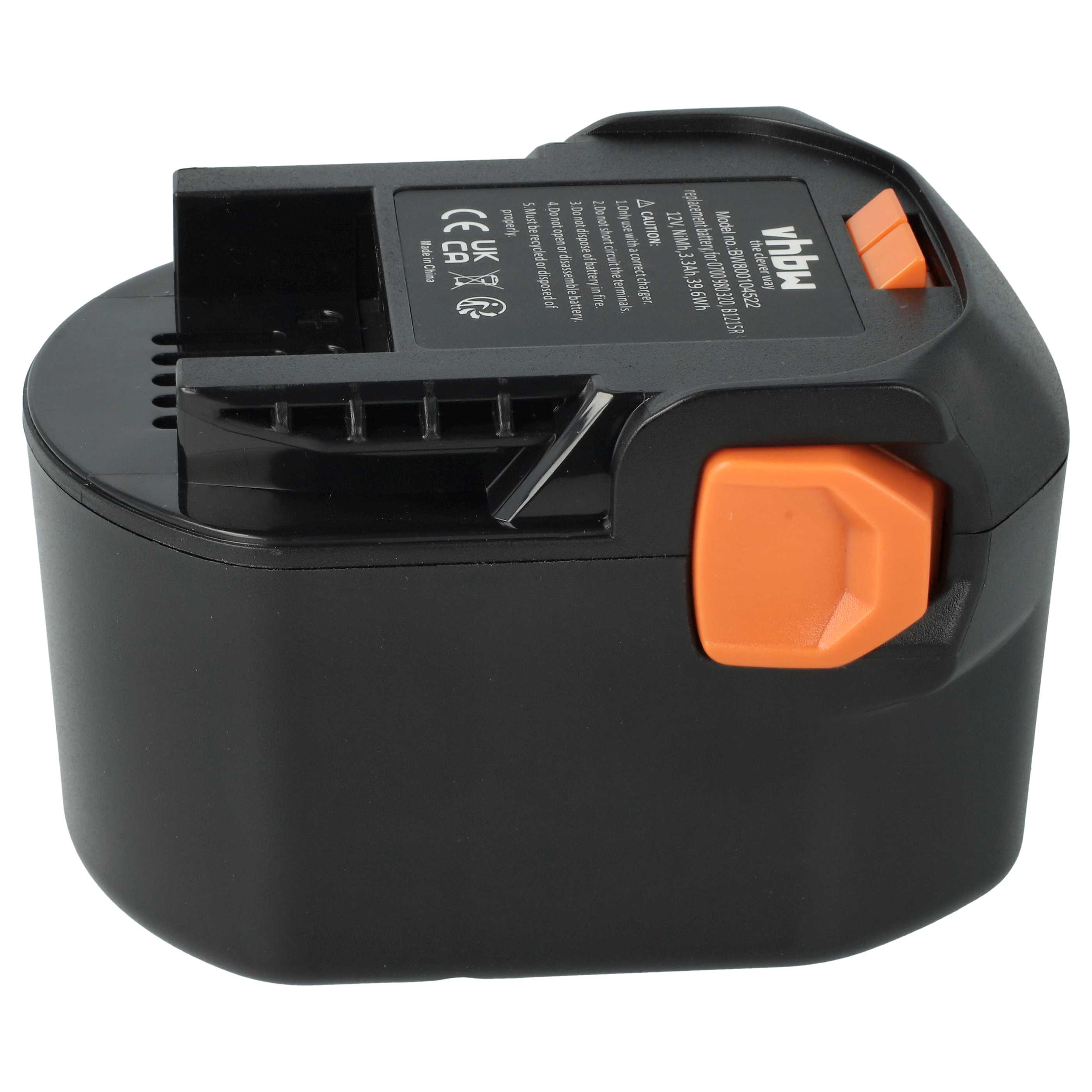 Batterie (2 pcs.) remplace AEG 0700 980 320, M1230R, B1220R, B1215R outil électrique AEG - 3,3Ah 12V NiMH