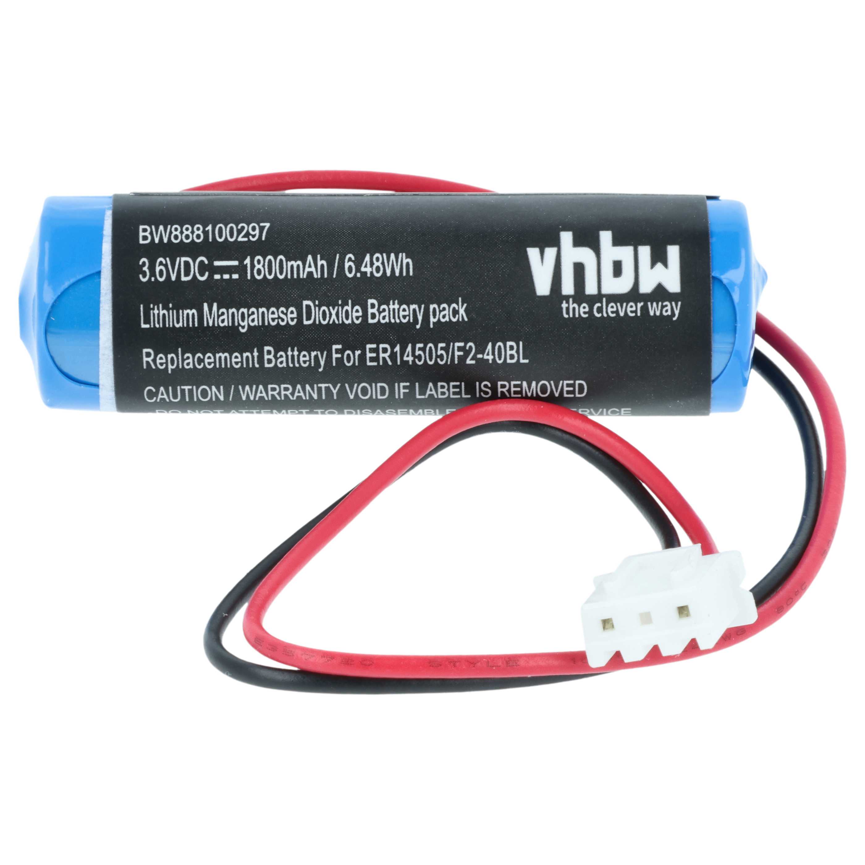 Bateria do PLC programowalnego sterownika zamiennik Mitsubishi F2-40BL, FX2N-48M - 1800 mAh 3,6 V Li-SOCl2