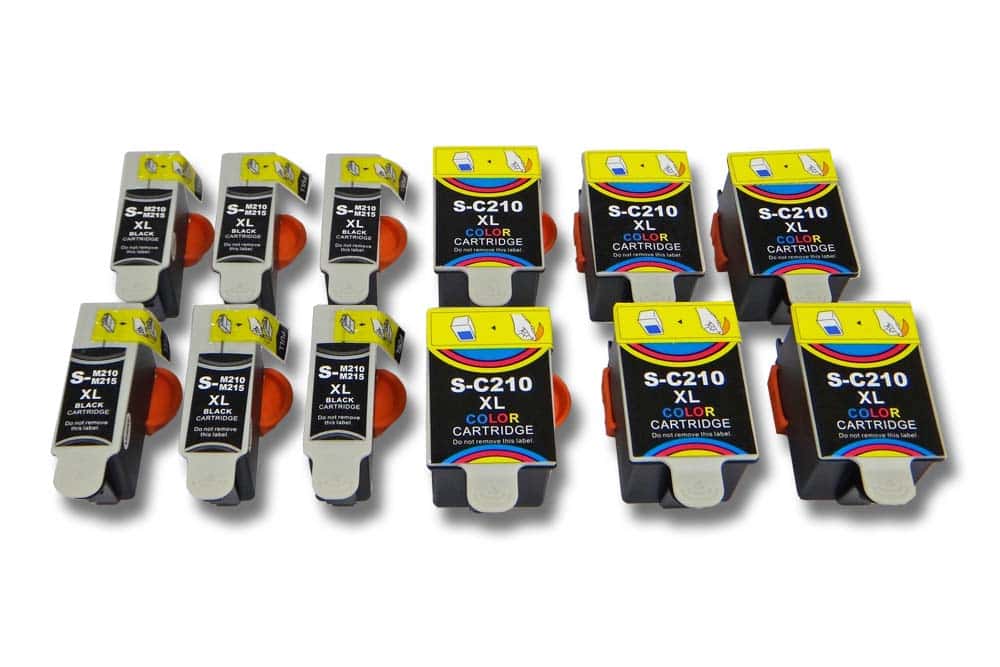 Set de 12x cartuchos de tinta reemplaza Samsung INK-M210 para impresora - B/C/M/Y 336 ml + chip