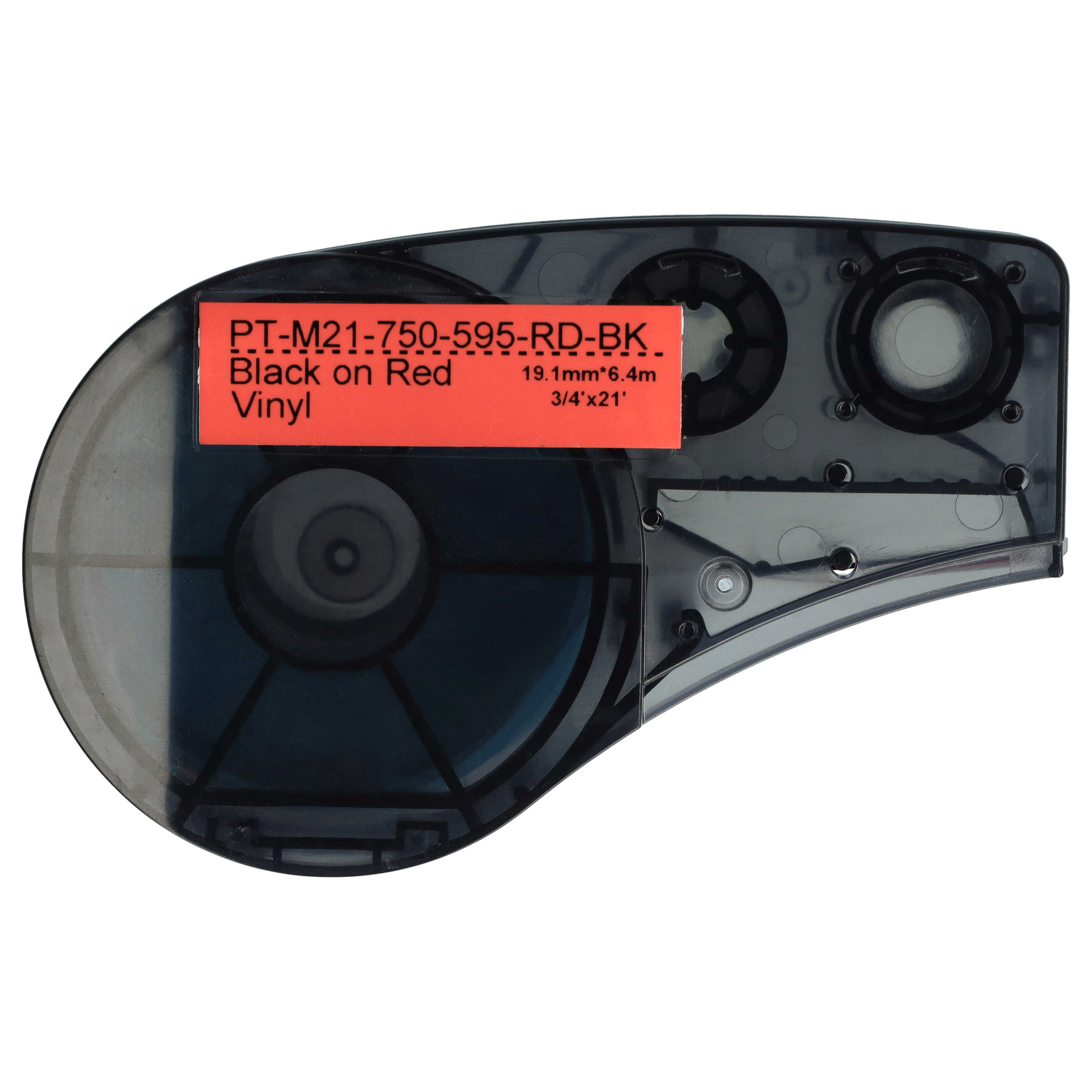 Cassetta nastro sostituisce Brady M21-750-595-RD per etichettatrice Brady 19,05mm nero su rosso