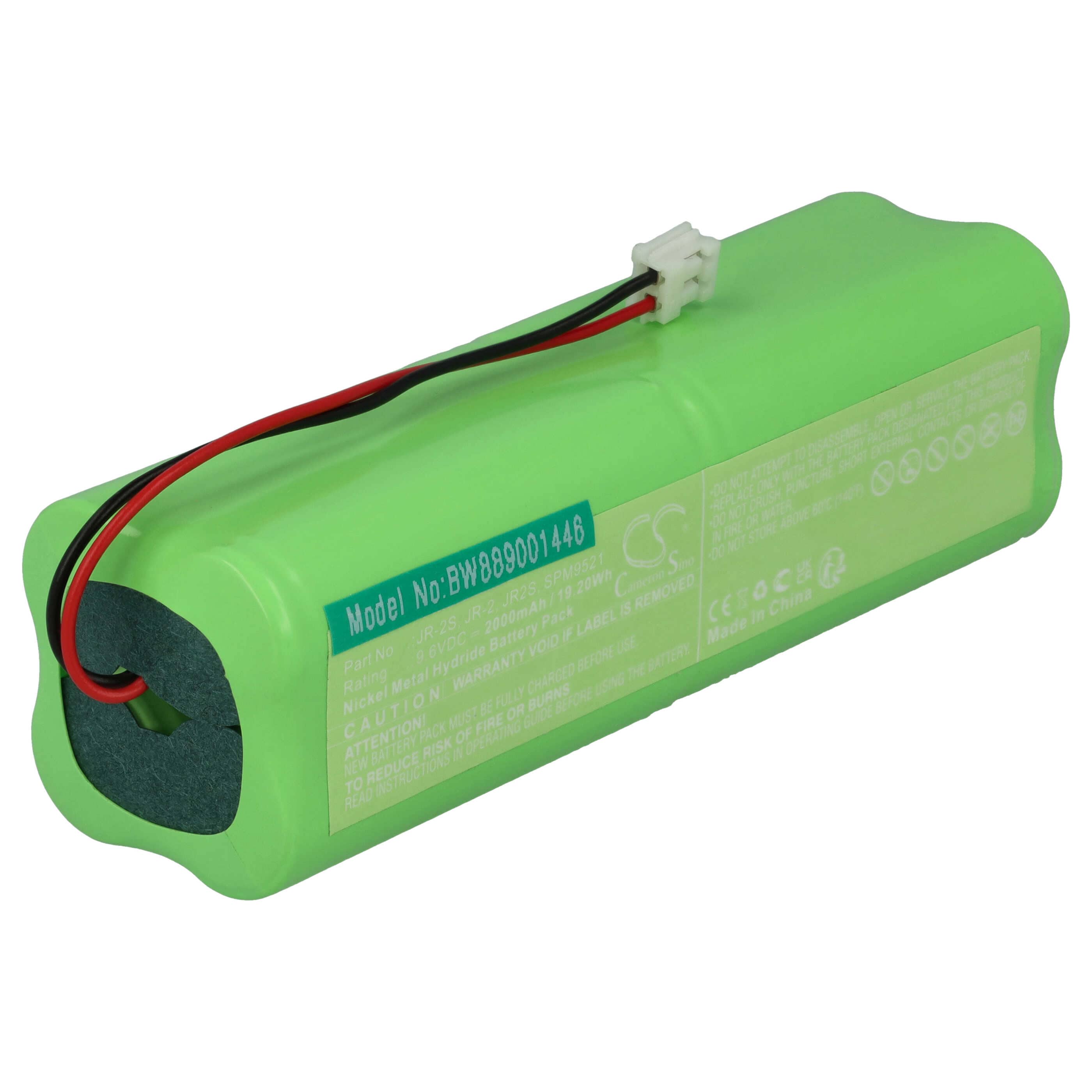 Batteria per controller drone, telecomando sostituisce Spektrum JR-2, JR2, JR2S Spektrum - 2000mAh 9,6V NiMH