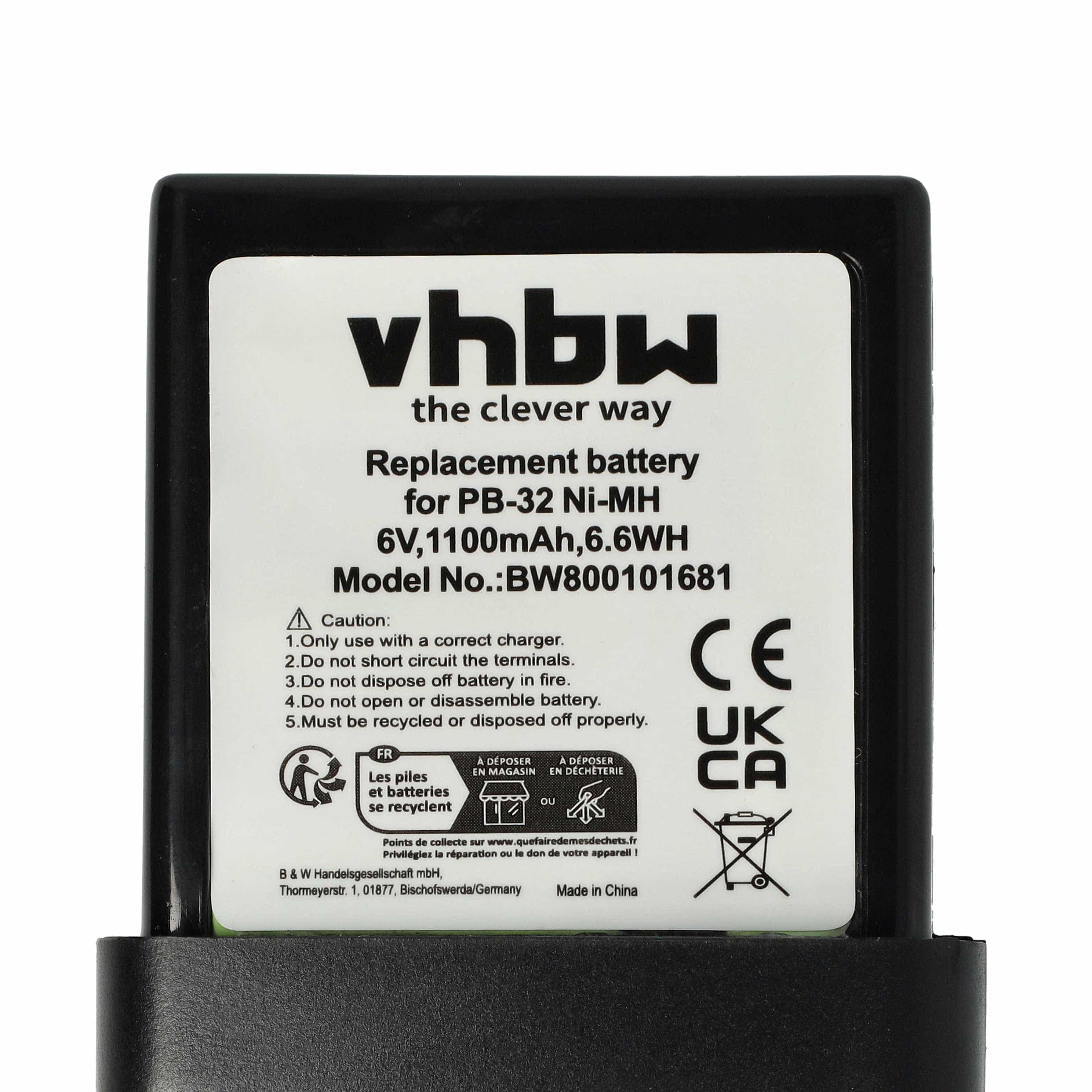 Radio 2x Battery replaces Kenwood PB-32, PB-32H, PB-33, PB-34 - 1100 mAh 6 V NiMH