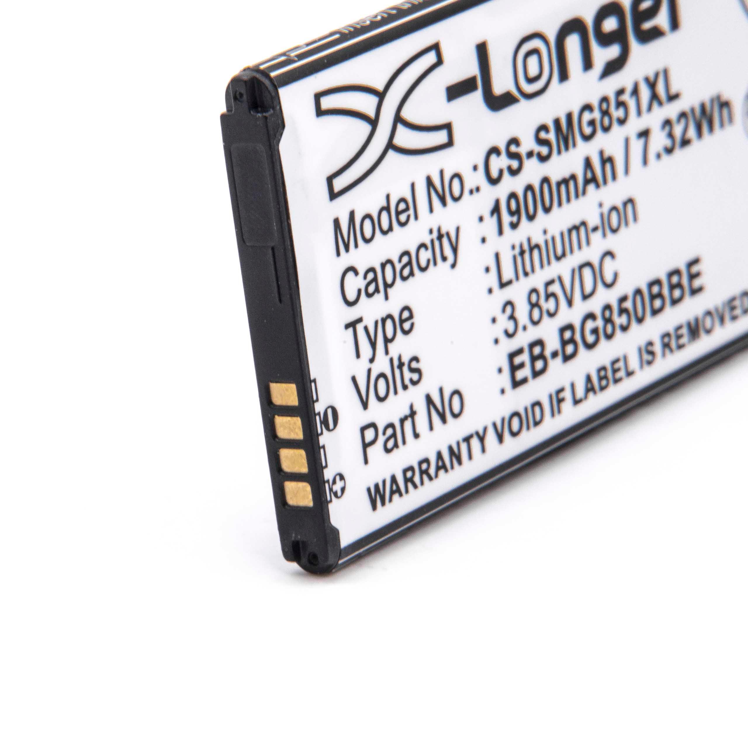 Batteria sostituisce Samsung EB-BG850BBC, EB-BG850BBE per cellulare Samsung - 1900mAh 3,85V Li-Ion con NFC