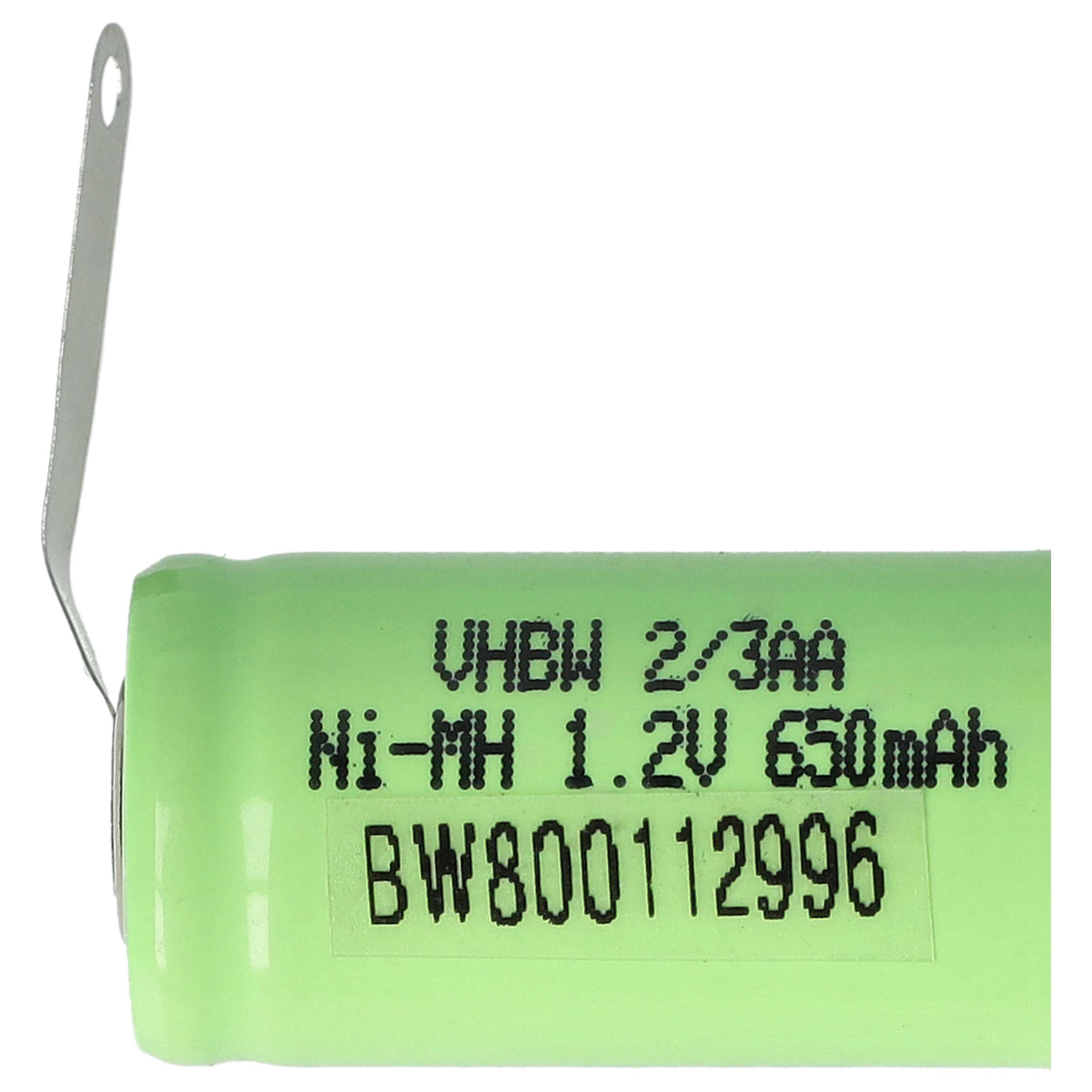 Batterie (5 pcs.) remplace 2/3AA modèle radio-télécommandé - 650mAh 1,2V NiMH
