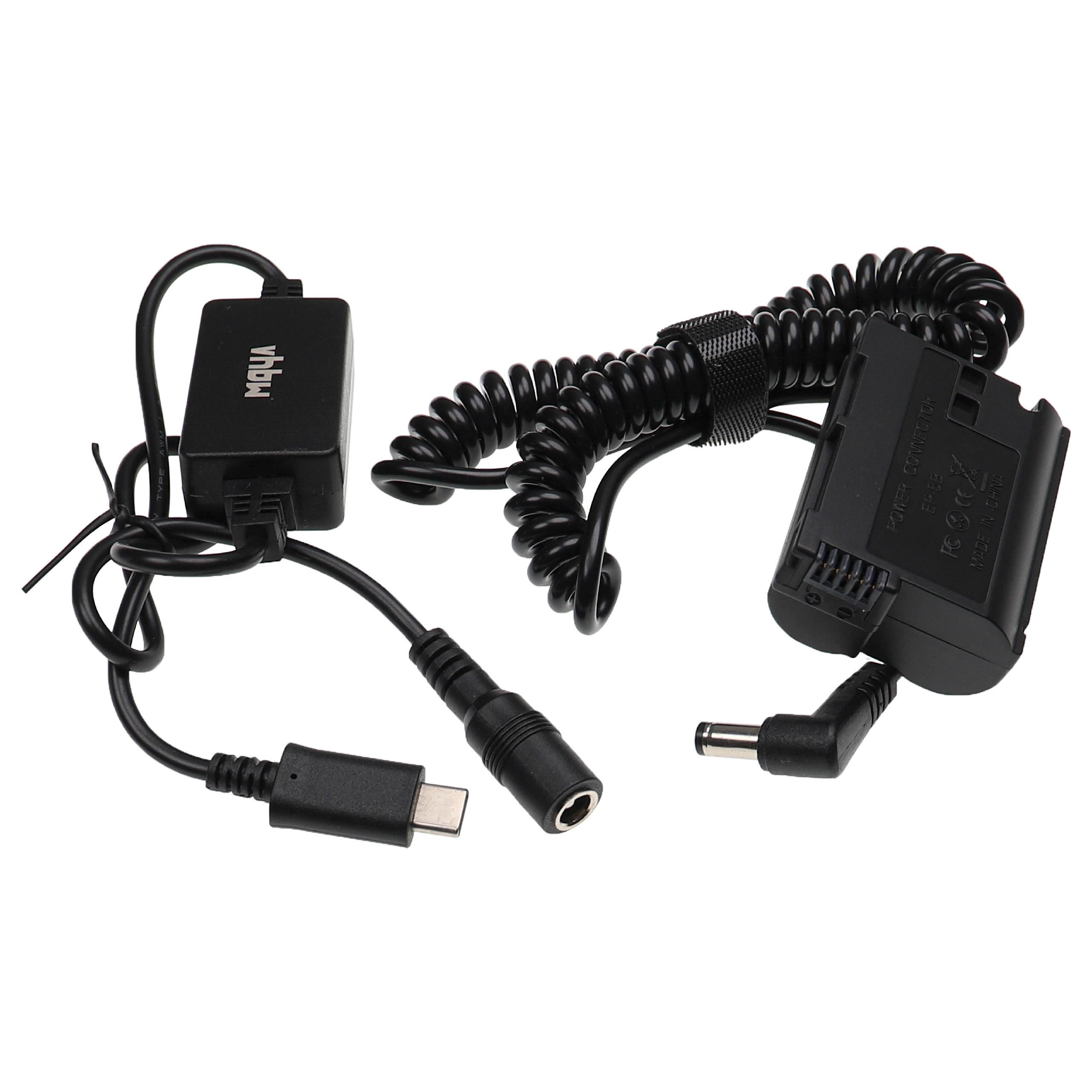 USB Power Supply replaces EN-EL15AEN-EL15 for Camera + DC Coupler as Nikon EP-5B - 2 m, 8.4 V 3.0 A