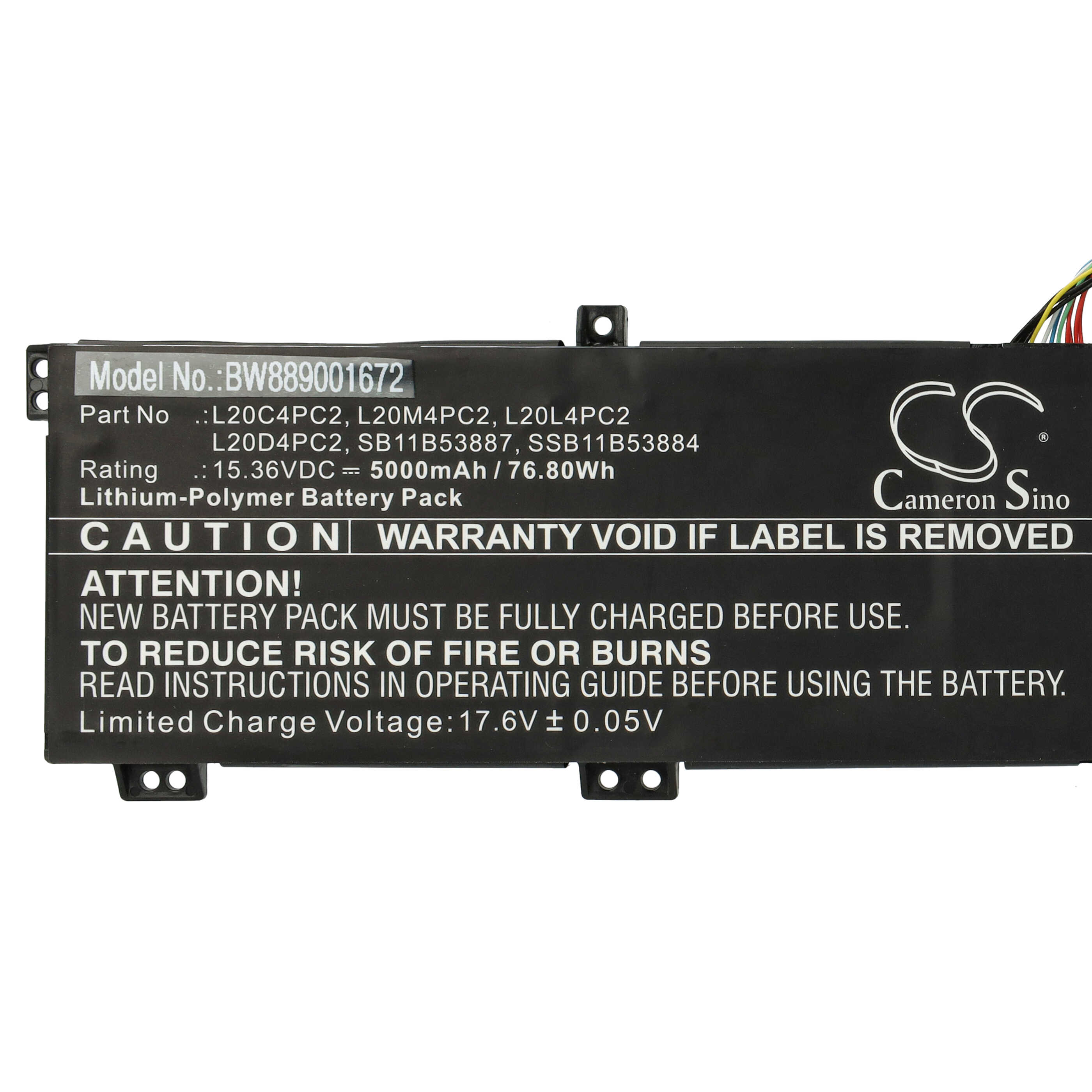 Akumulator do laptopa zamiennik Lenovo L20C4PC2, L20D4PC2, L20L4PC2, L20M4PC2 - 5000 mAh 15,36 V LiPo