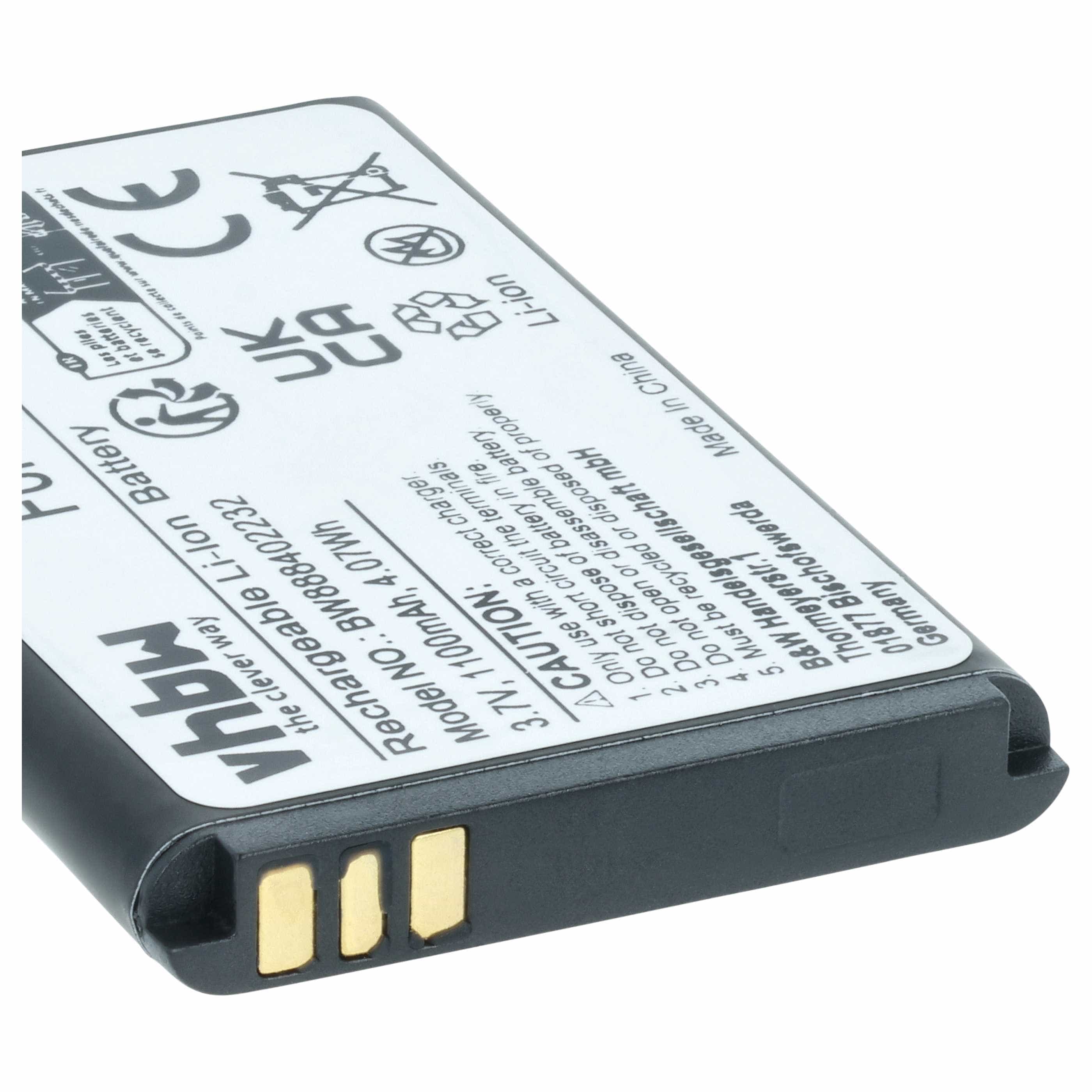 Batterie remplace UniData / Incom 3ICW-1000G pour téléphone SIP UniData / Incom - 1100mAh 3,7V Li-ion