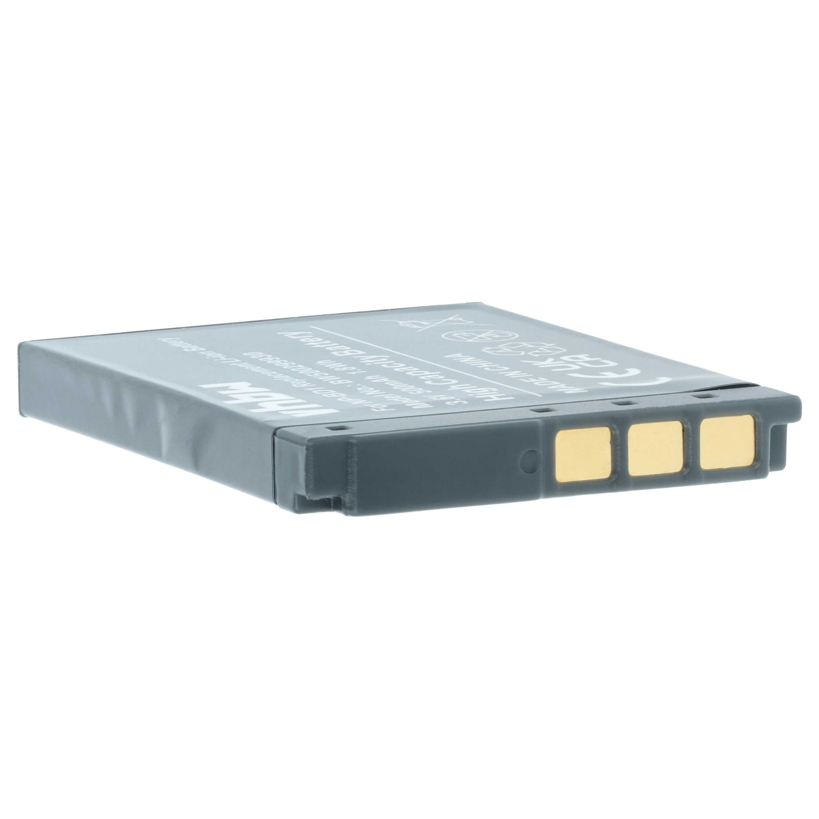 Battery replaces Sony NP-BD1, NP-FD1 - 500mAh, 3.6V, Li-Ion