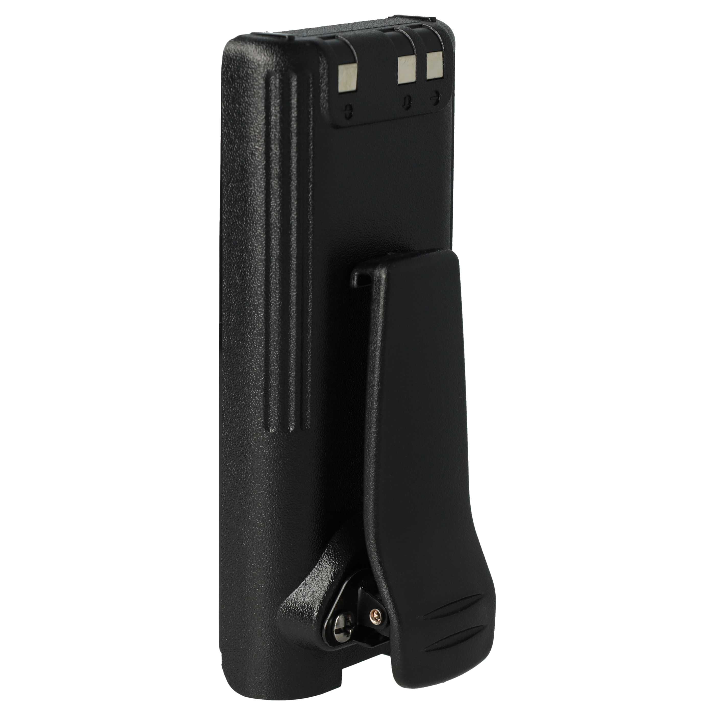 Radio Battery replaces Icom BP-211, BP-210N, BP-210, BP-209N, BP-209 - 2000 mAh 7.4 V Li-Ion + Belt Clip