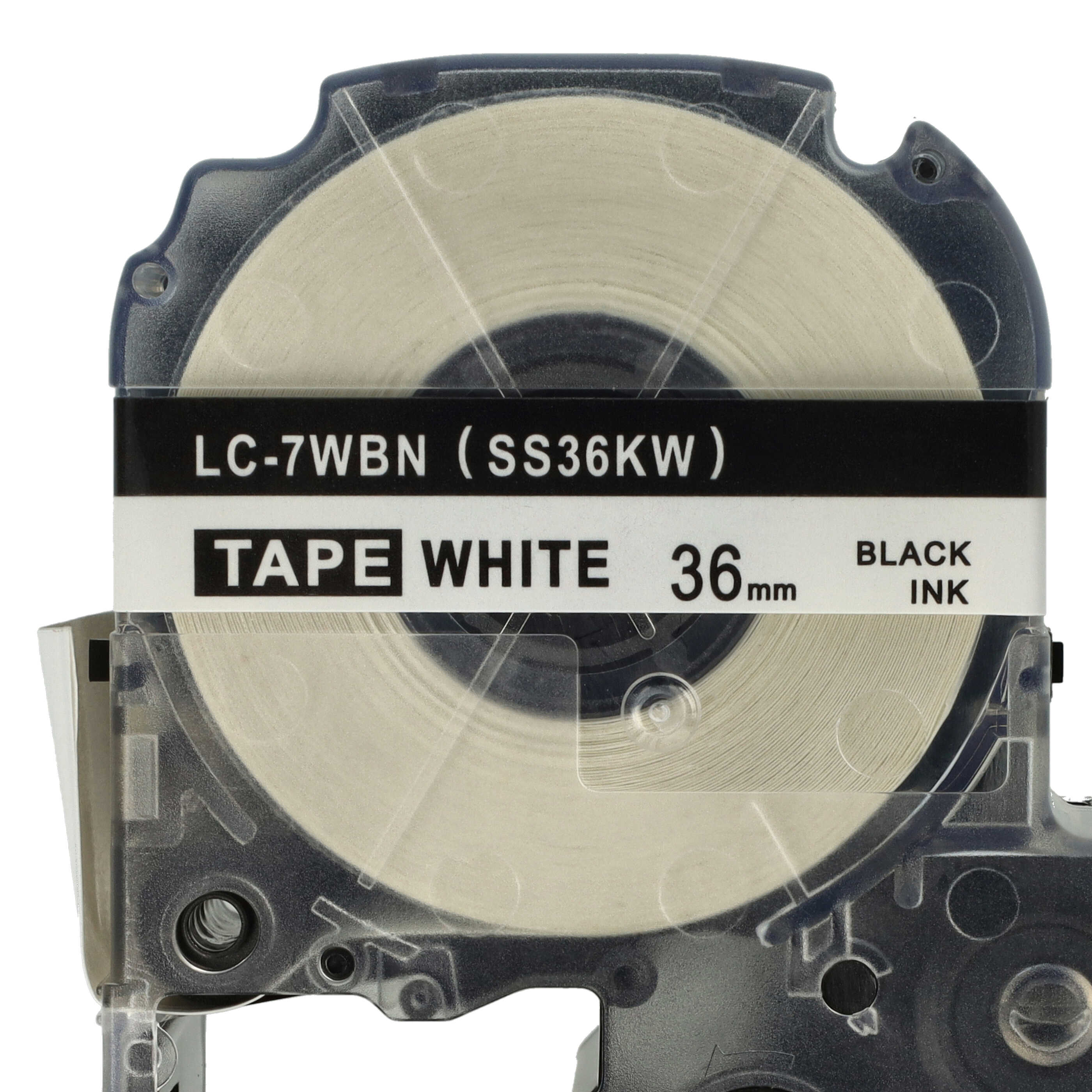 50x Label Tape replaces Epson LC-7WBN - 36 mm Black to White