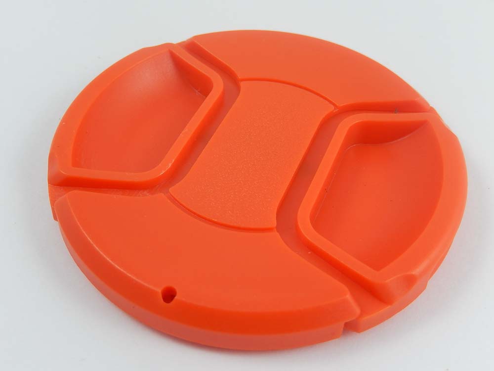 Tapa objetivo 72mm para cámara - Con mango interior, plástico rojo