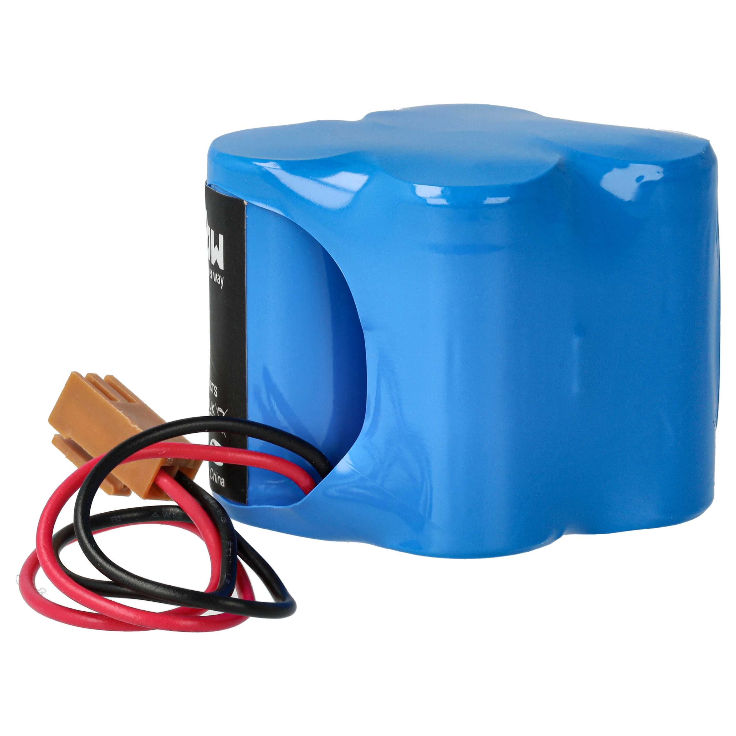 Industrial Controller Battery replaces Dantona Matt Pack (with brown connector) - 2400mAh 6V Li-MnO2