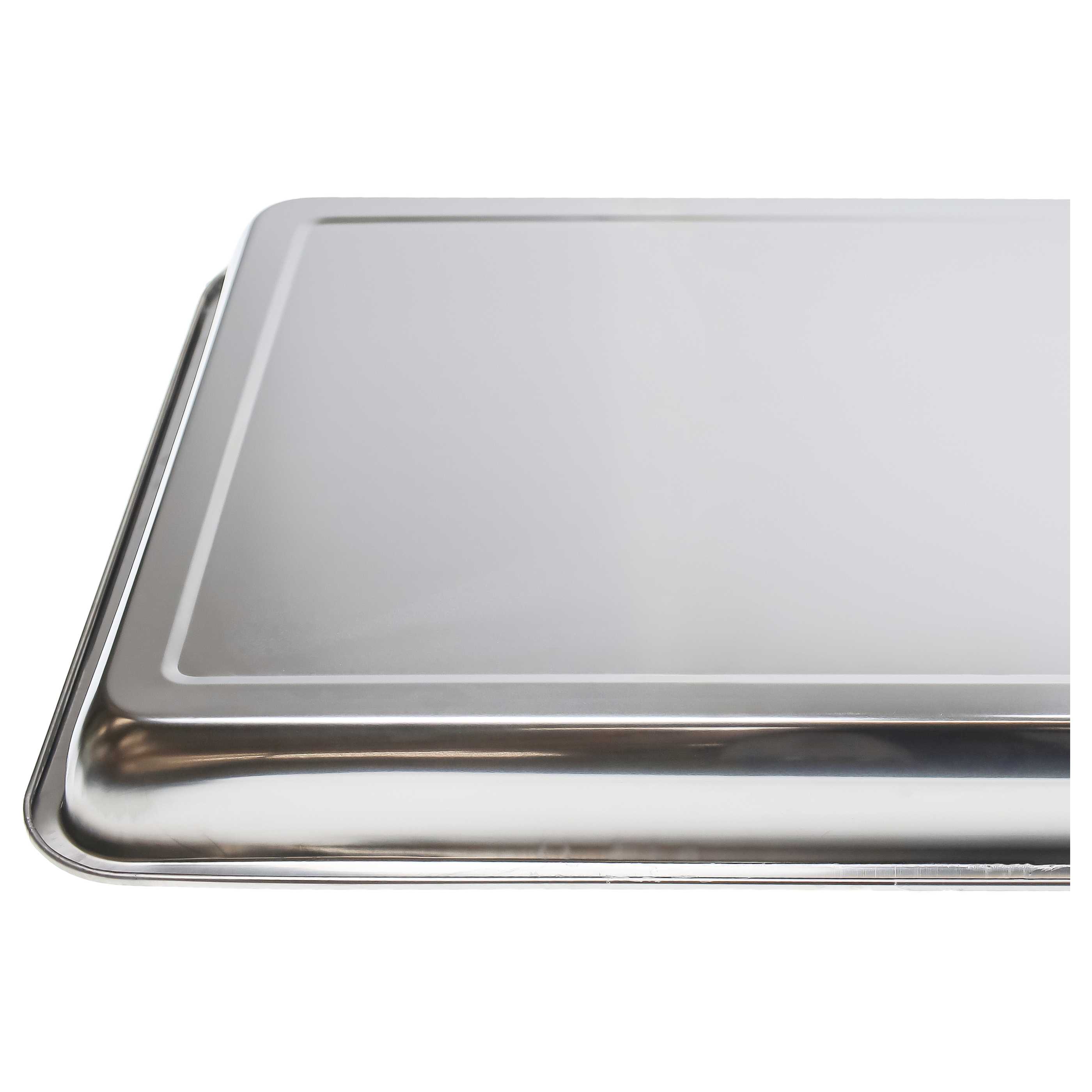 2x Vaschetta raccogligrasso sostituisce BGS 7892 per barbecue a gas - acciaio inox, capacità 9 L