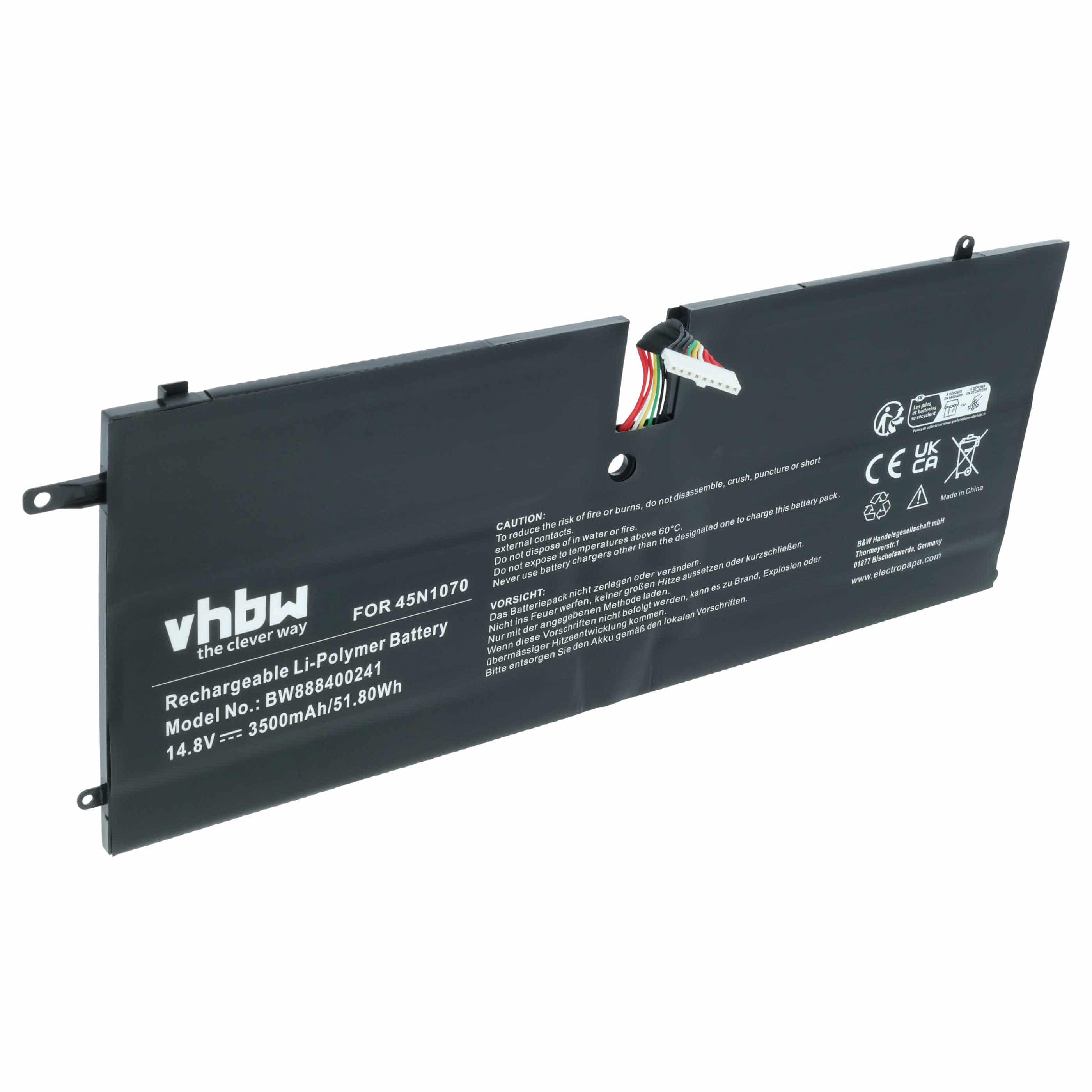 Akumulator do laptopa zamiennik Lenovo 45N1071, 45N1070 - 3500 mAh 14,8 V LiPo