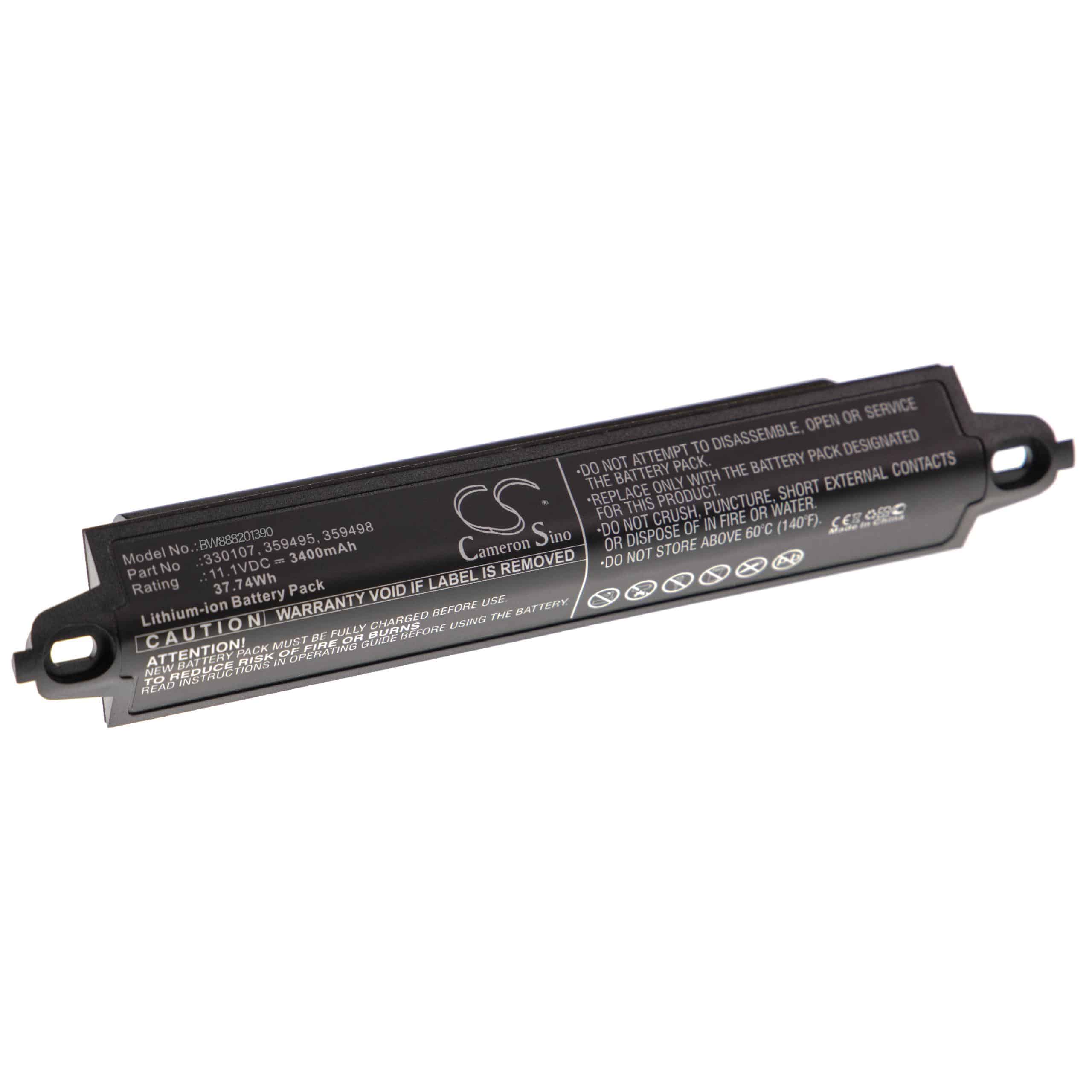 Batterie remplace Bose 330107A, 330107, 330105, 359495, 330105A pour enceinte Bose - 3400mAh 11,1V Li-ion