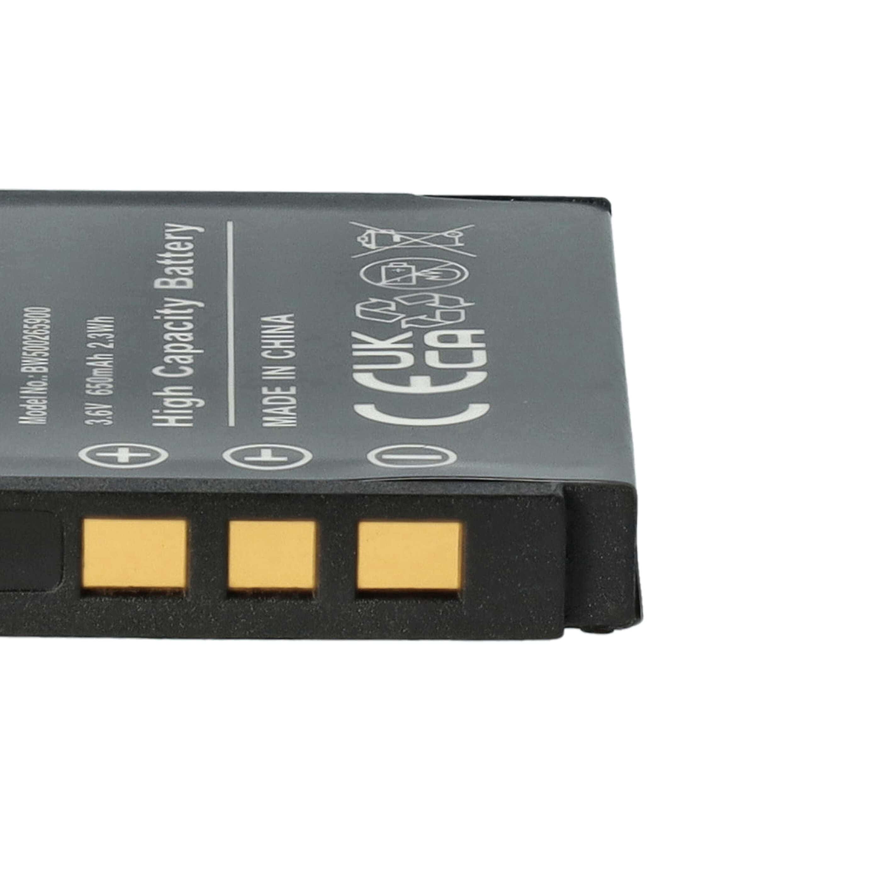 2x Battery replaces BenQ DLi-213 - 650mAh, 3.6V, Li-Ion