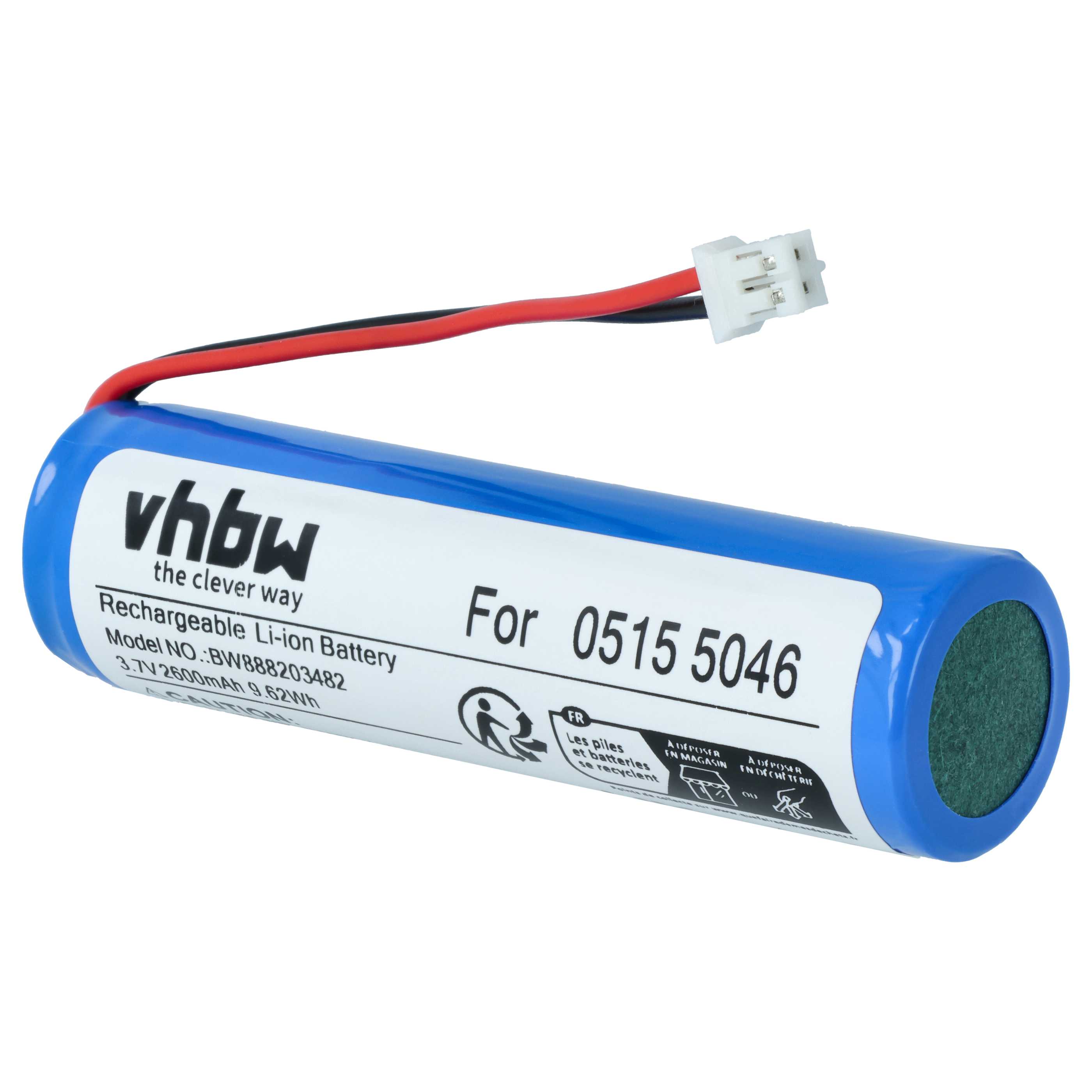 Messtechnik-Akku als Ersatz für Testo 0515 5046 für Testo - 2600mAh 3,7V Li-Ion